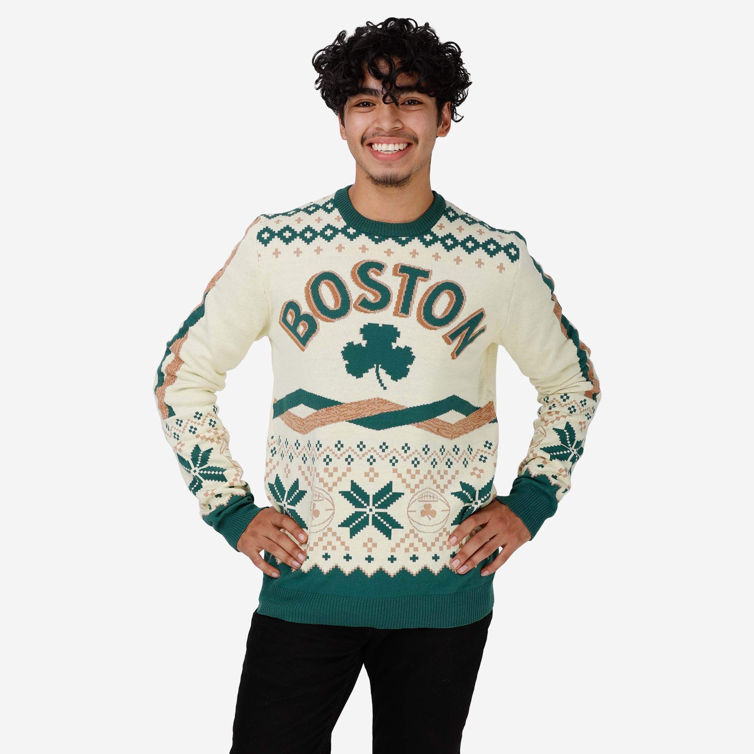 Boston Celtics Thematic Knit Sweater
