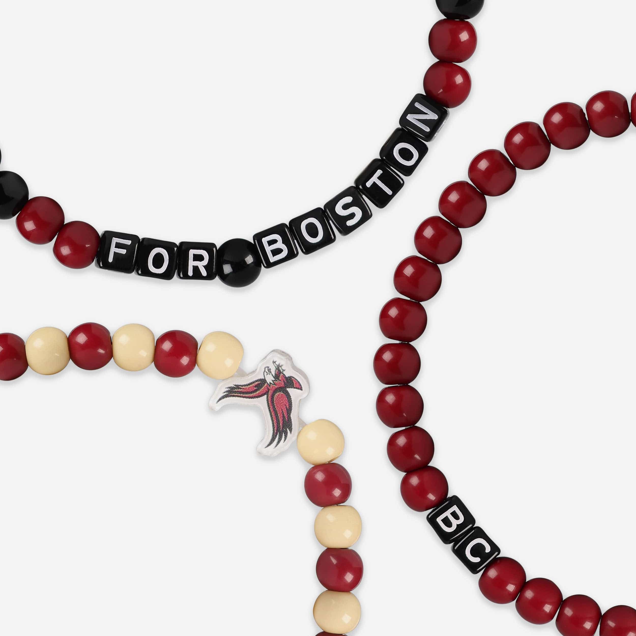 Boston College Eagles 3 Pack Beaded Friendship Bracelet - Image 2