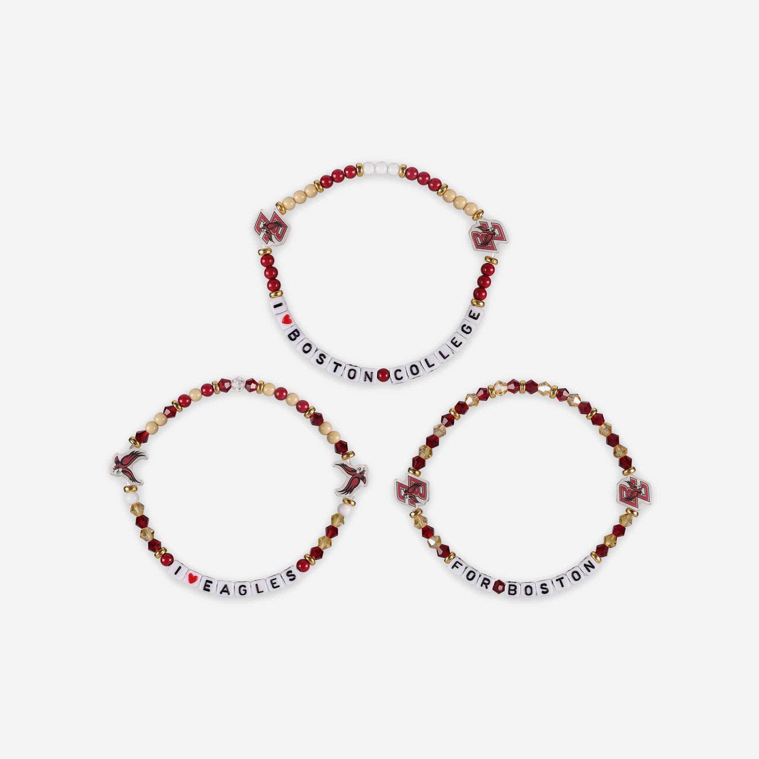 Boston College Eagles 3 Pack Friendship Bracelet - Image 3