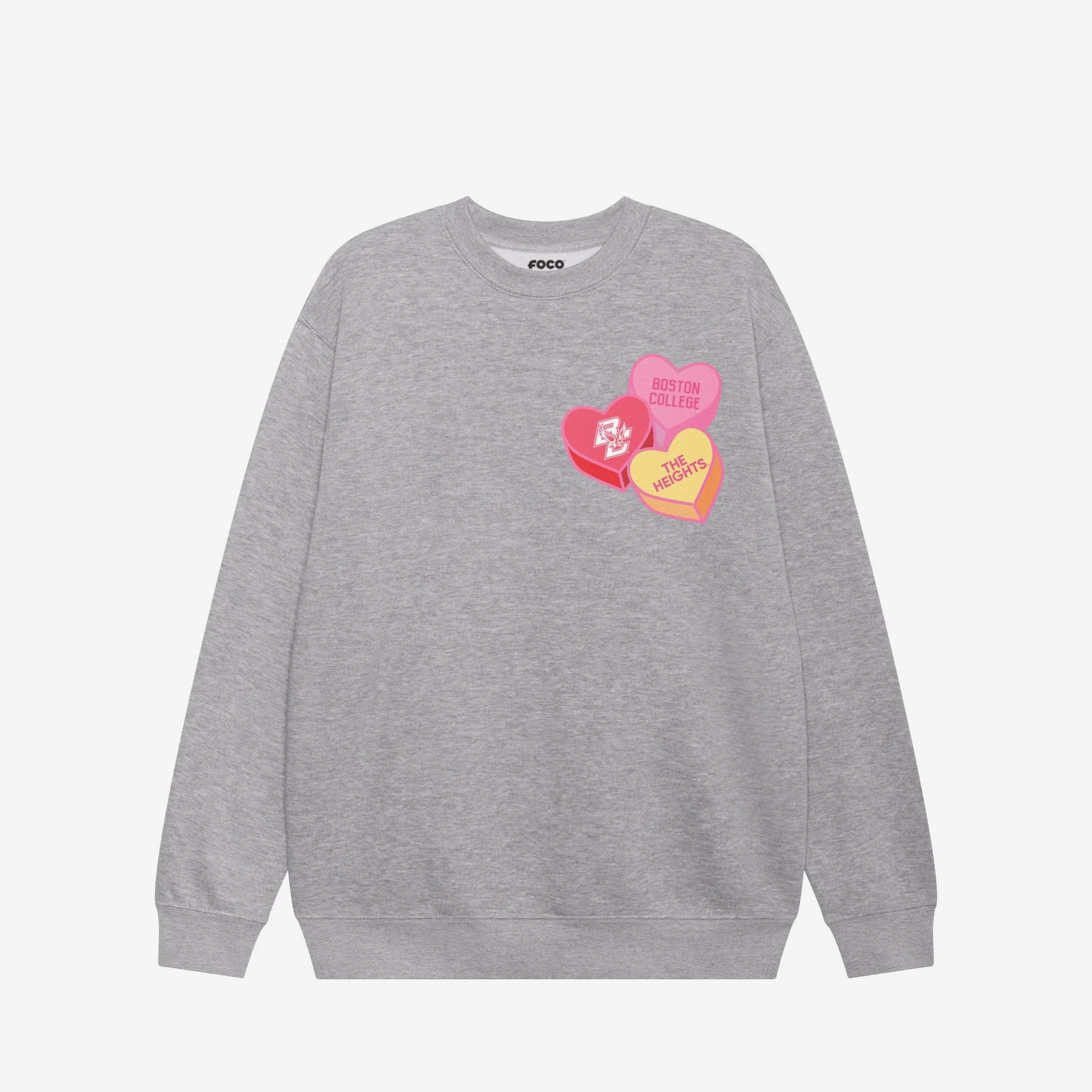 Boston College Eagles Candy Heart Crew Neck Sweatshirt - Image 3