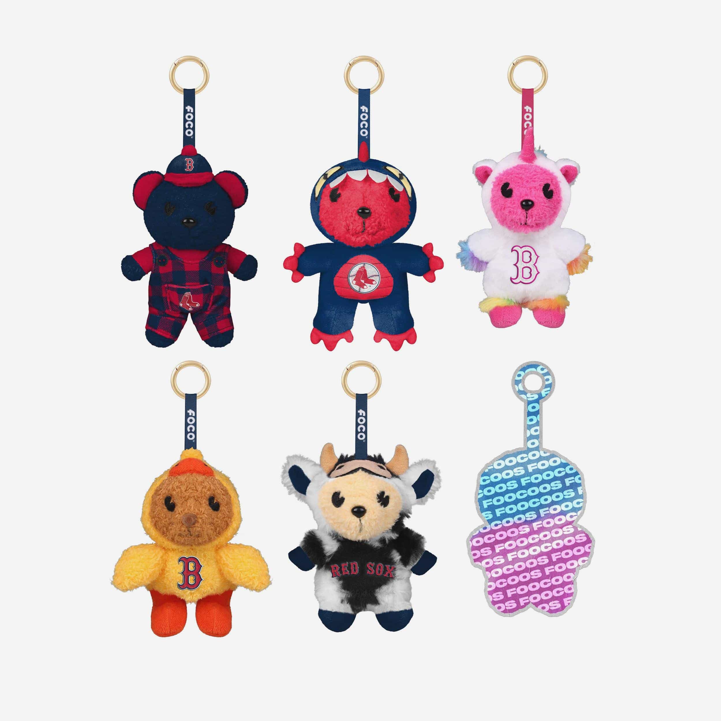 Boston Red Sox FOOCOOS Plush Bag Charm Keychain Blind Box Series 1