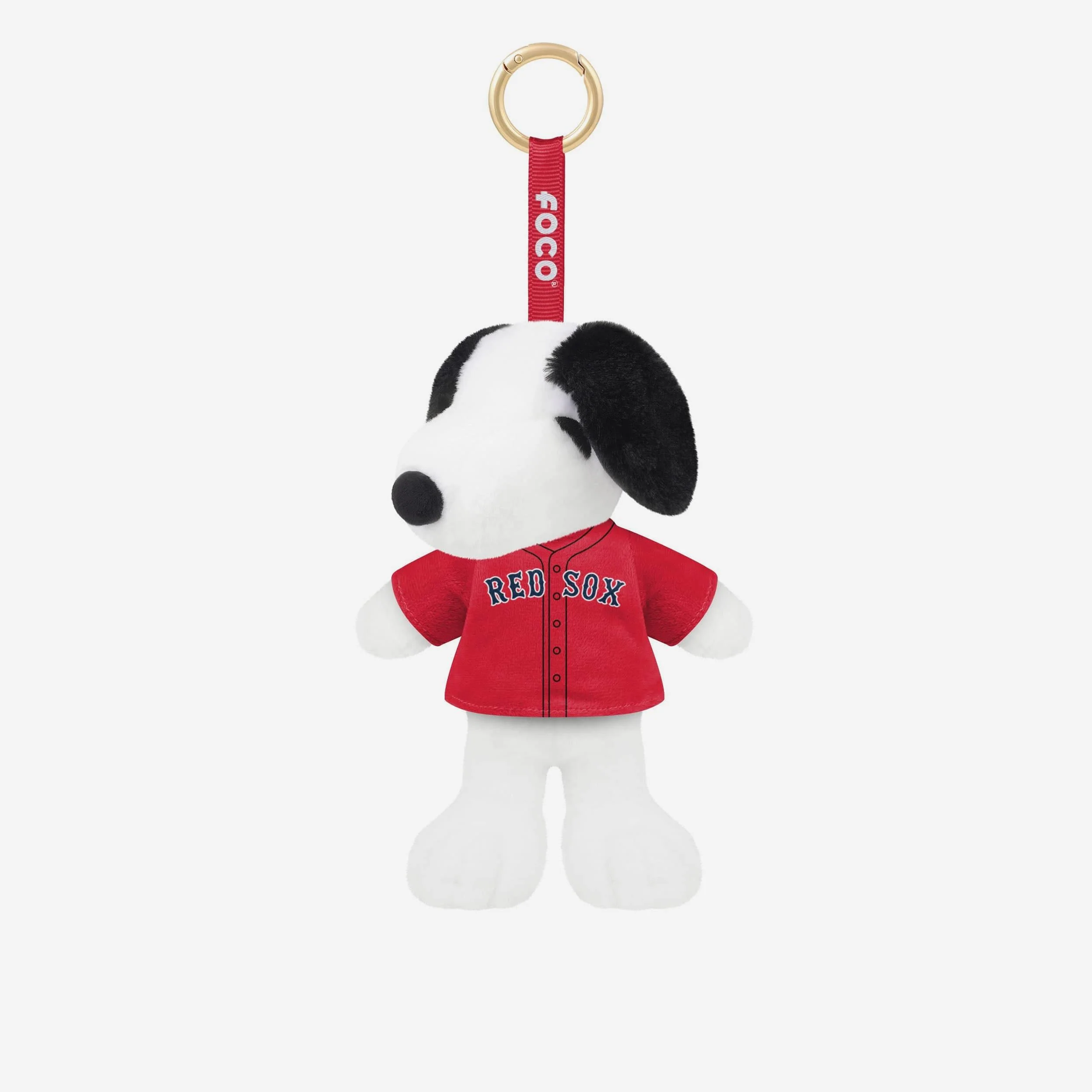 Boston Red Sox Plush Snoopy Peanuts Bag Charm Keychain