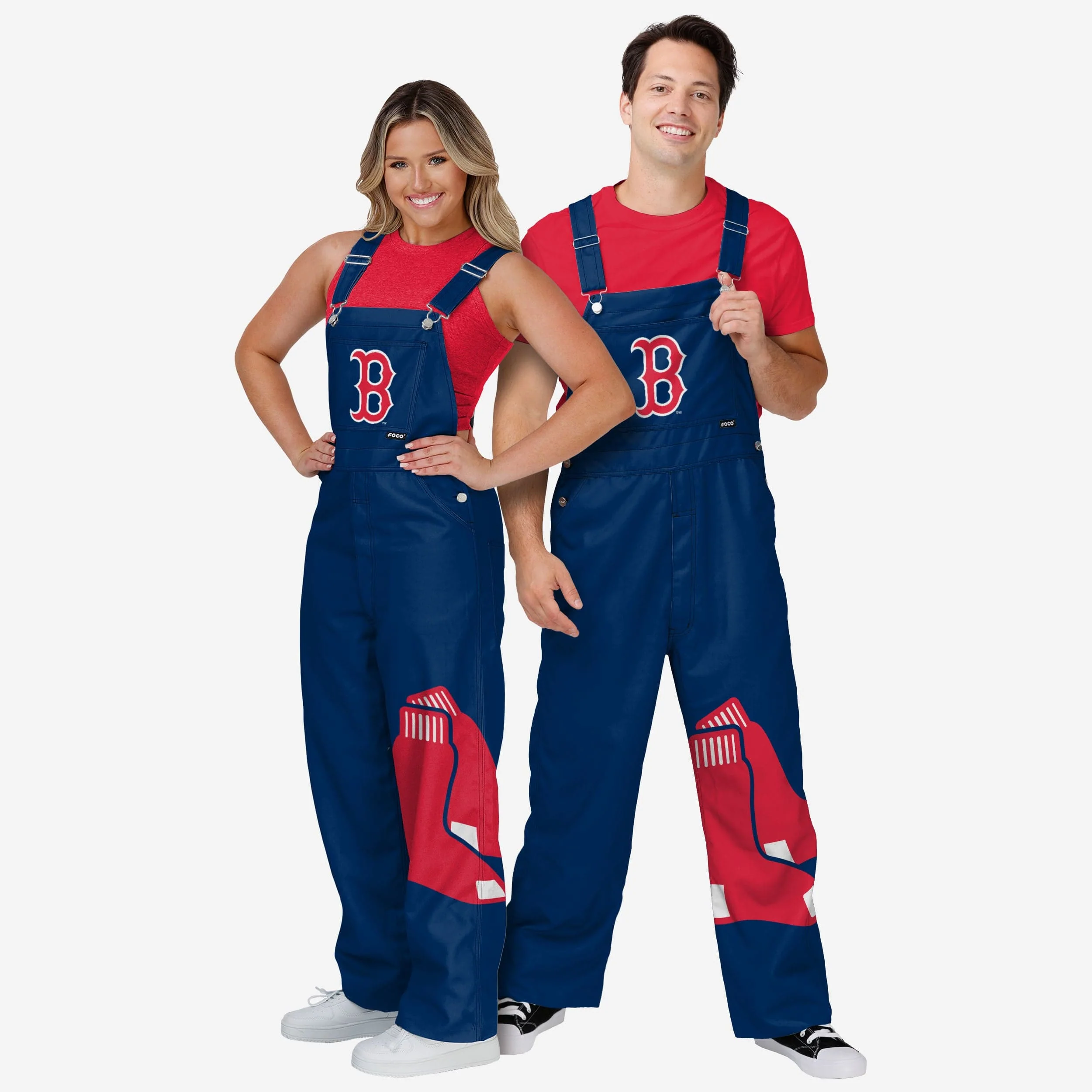 Boston Red Sox Womens Big Logo Bib Overalls - Image 3