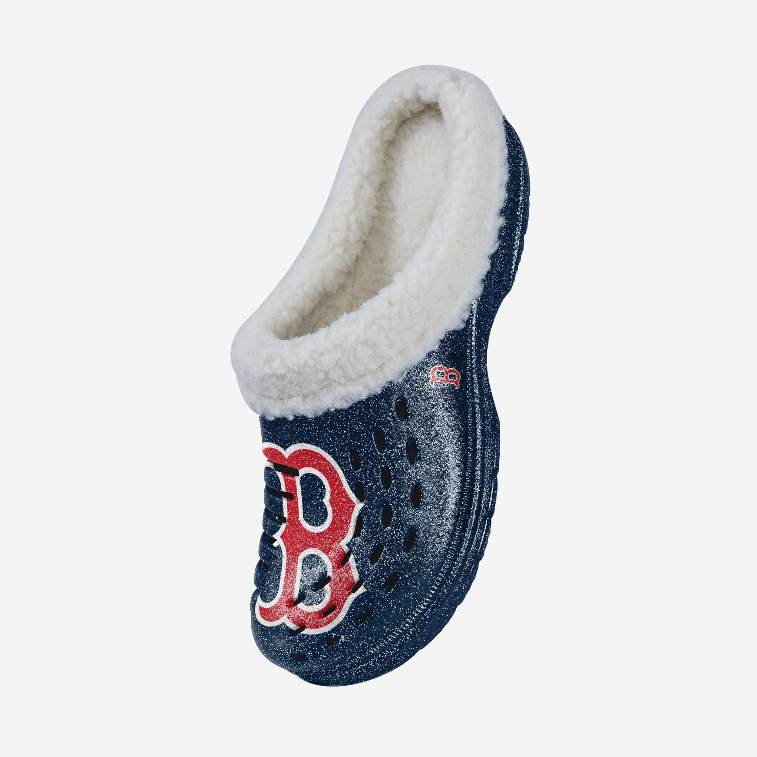 Boston Red Sox Womens Sherpa Lined Glitter Clog - Image 2