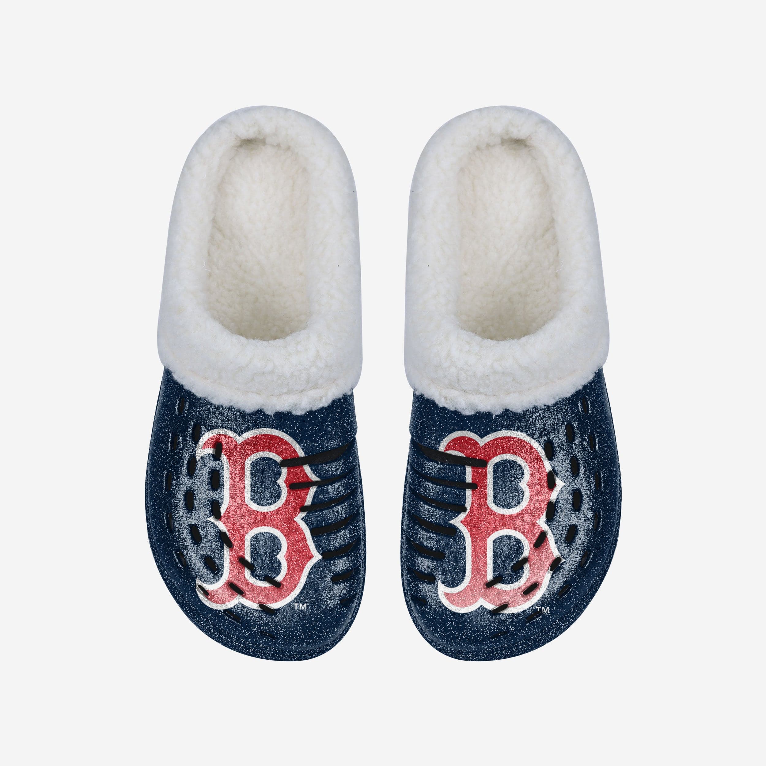 Boston Red Sox Womens Sherpa Lined Glitter Clog - Image 4