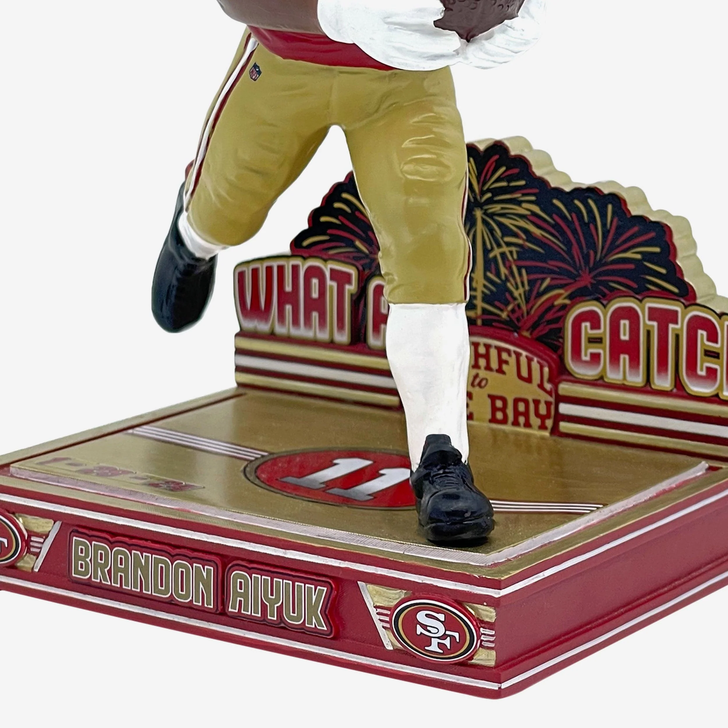 Brandon Aiyuk San Francisco 49ers NFL Championship Pivotal Catch Bobblehead - Image 3
