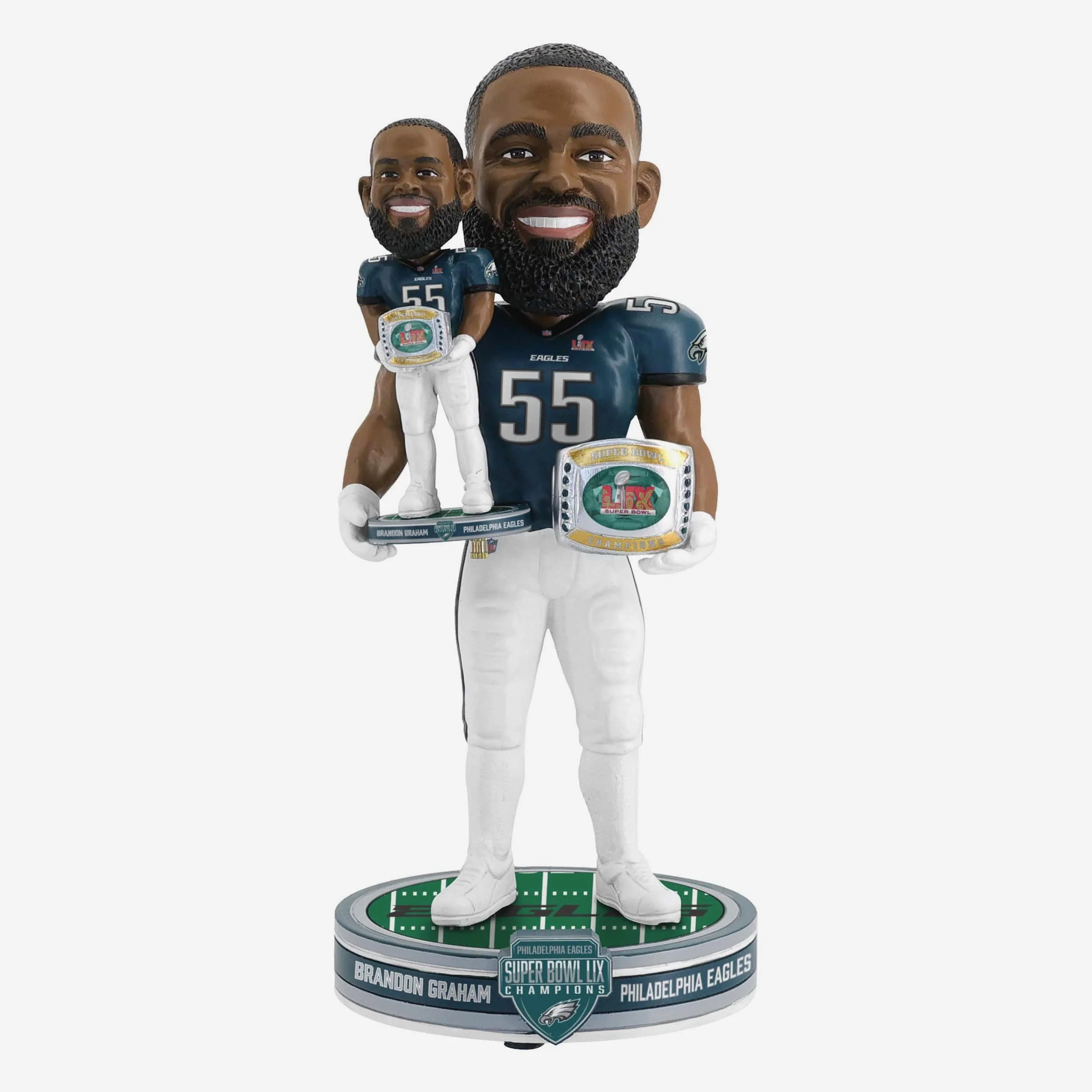 Brandon Graham Philadelphia Eagles Super Bowl LIX Champions Bobble Dubblz Bobblehead