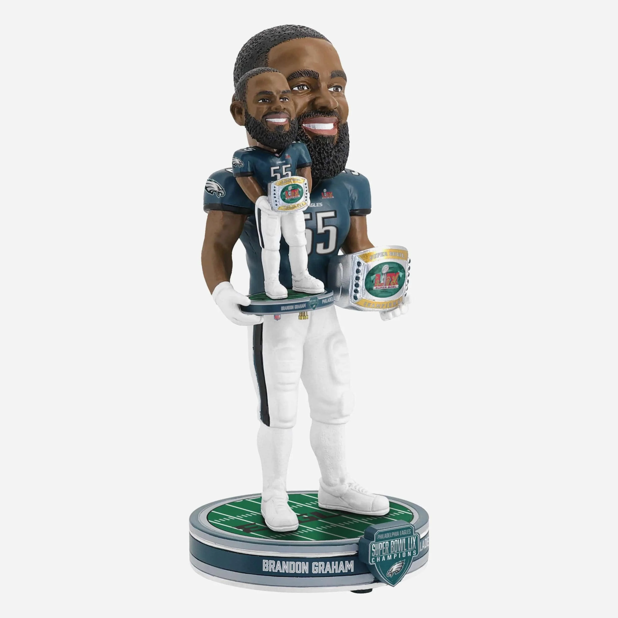 Brandon Graham Philadelphia Eagles Super Bowl LIX Champions Bobble Dubblz Bobblehead - Image 5