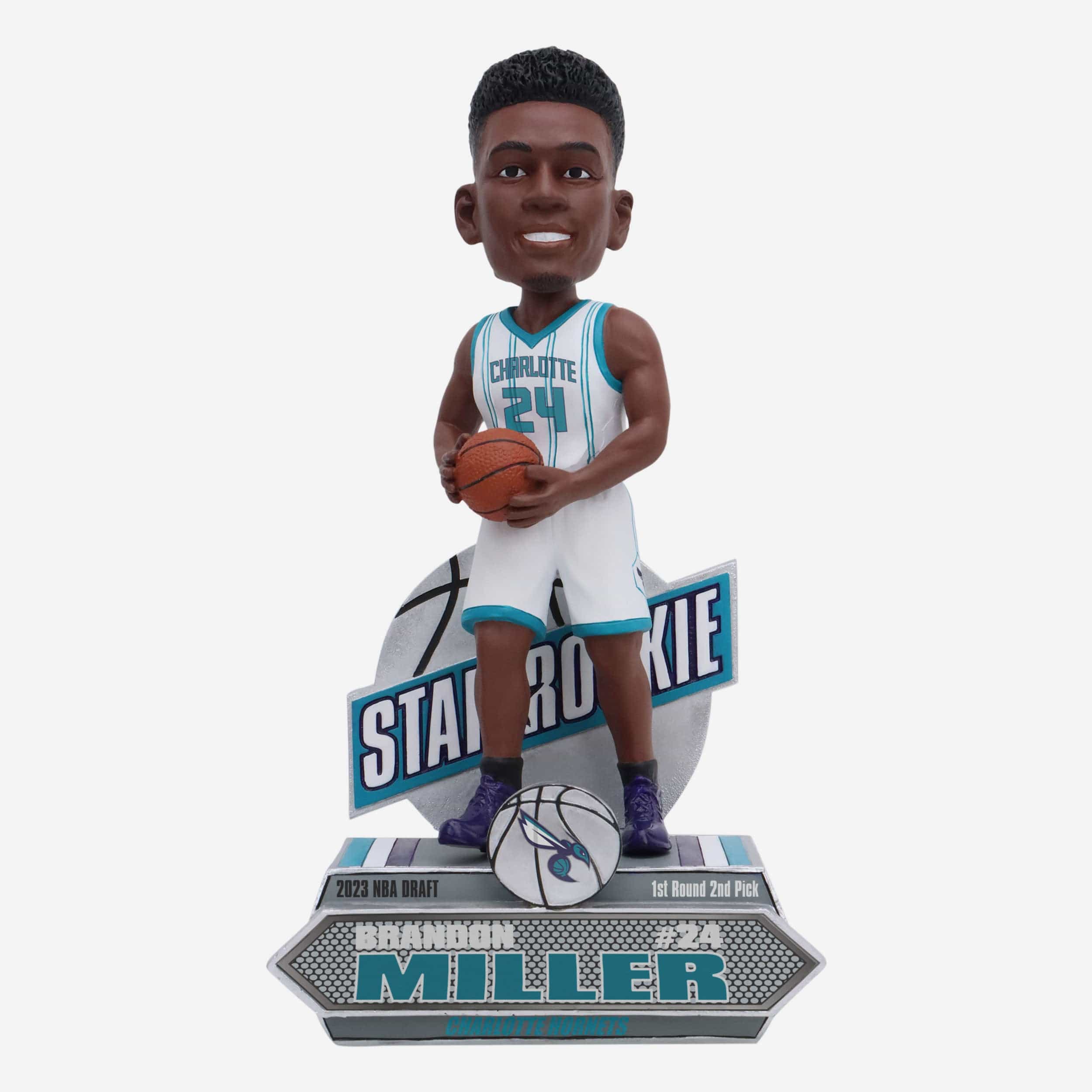 Brandon Miller Charlotte Hornets 2023 Rookie Series Bobblehead