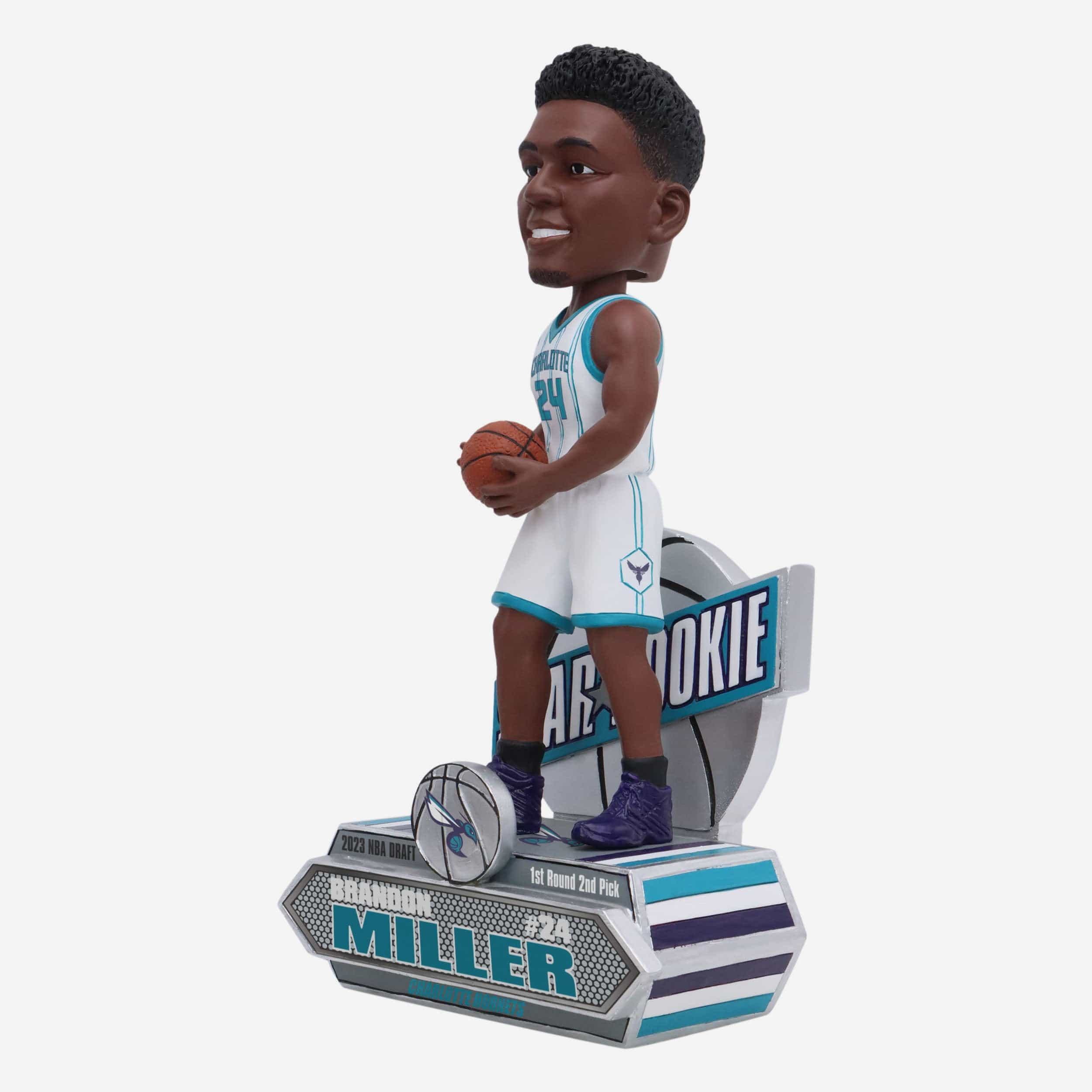Brandon Miller Charlotte Hornets 2023 Rookie Series Bobblehead - Image 4