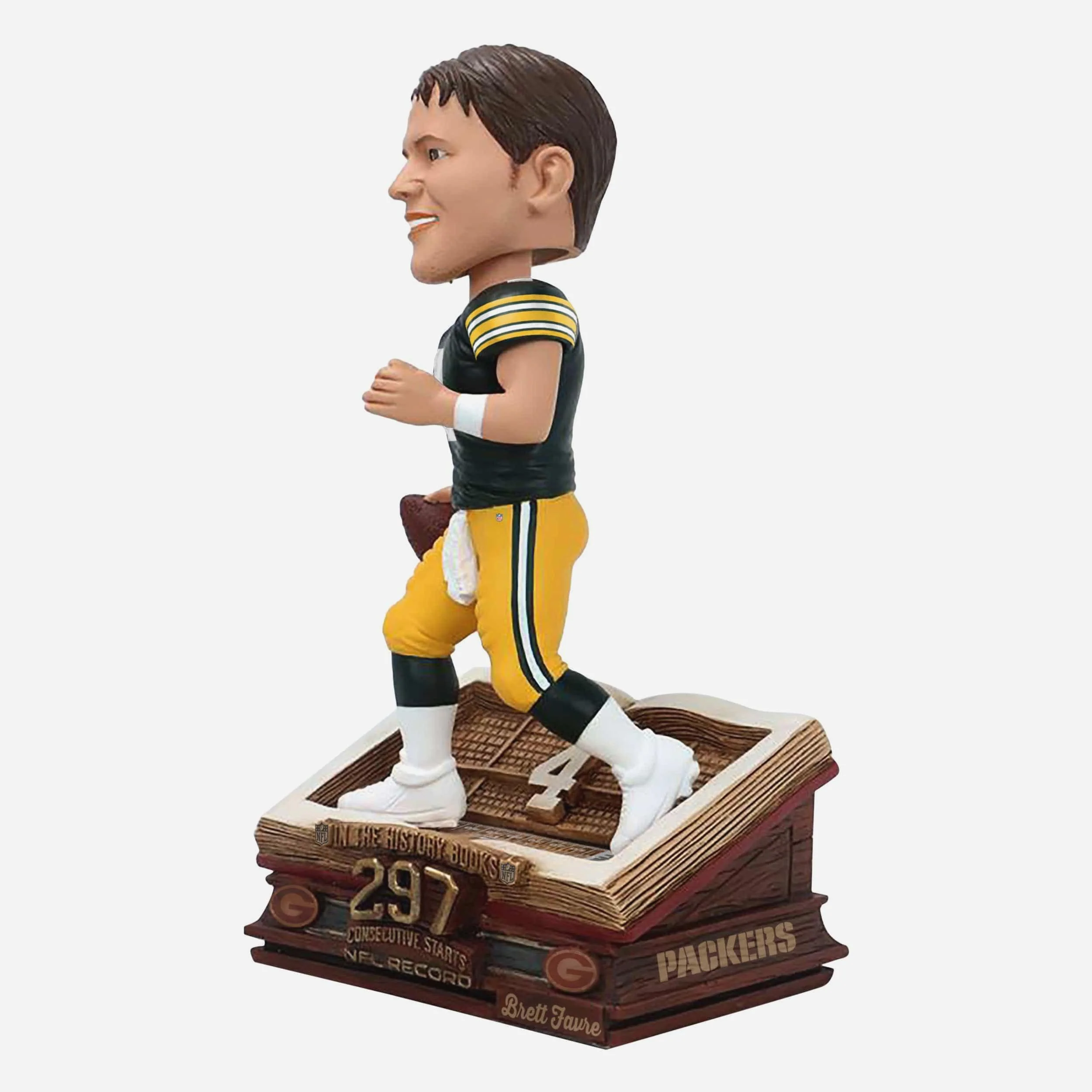 Brett Favre Green Bay Packers 297 Straight Games QB Record Book Bobblehead - Image 4