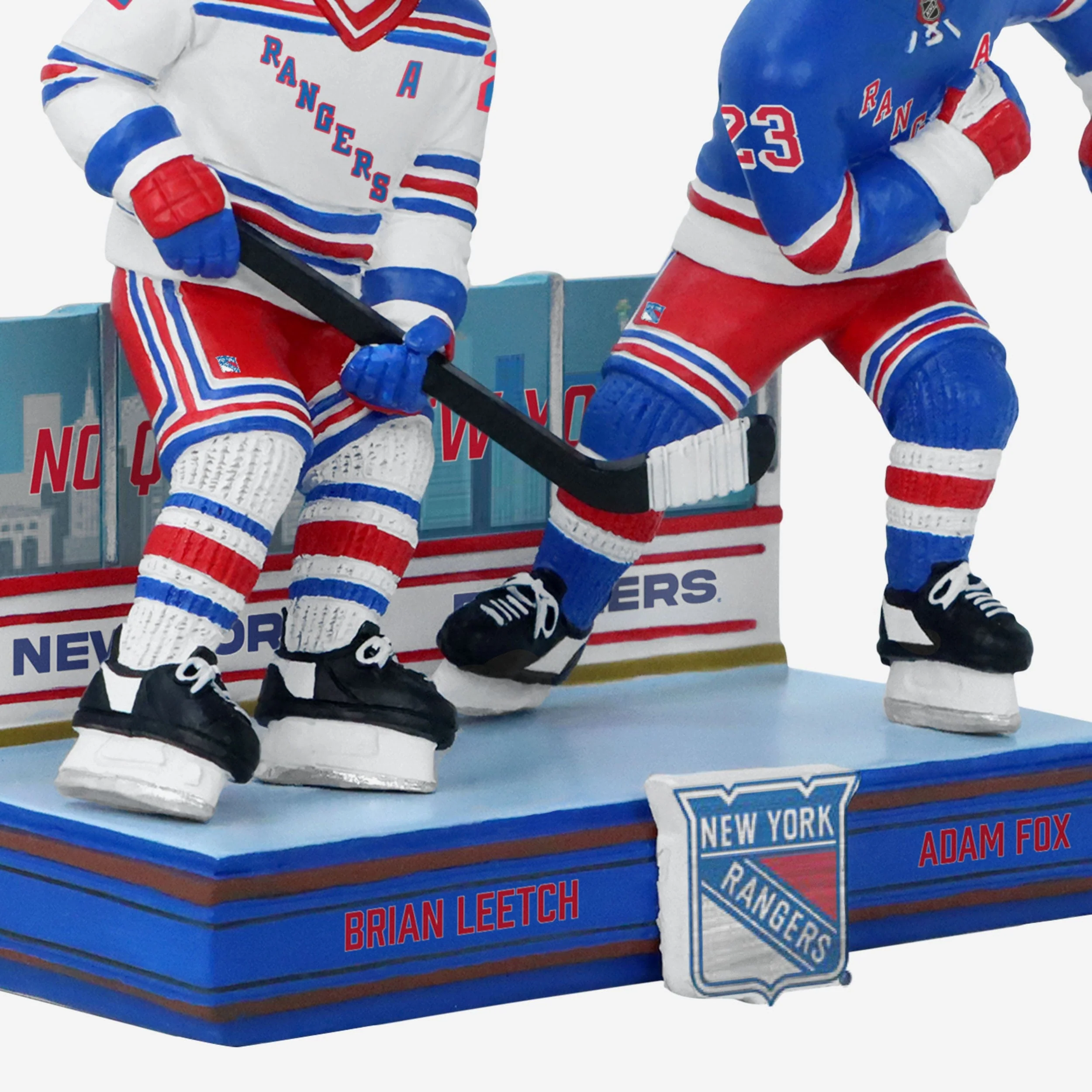Brian Leetch & Adam Fox New York Rangers Then and Now Bobblehead - Image 4