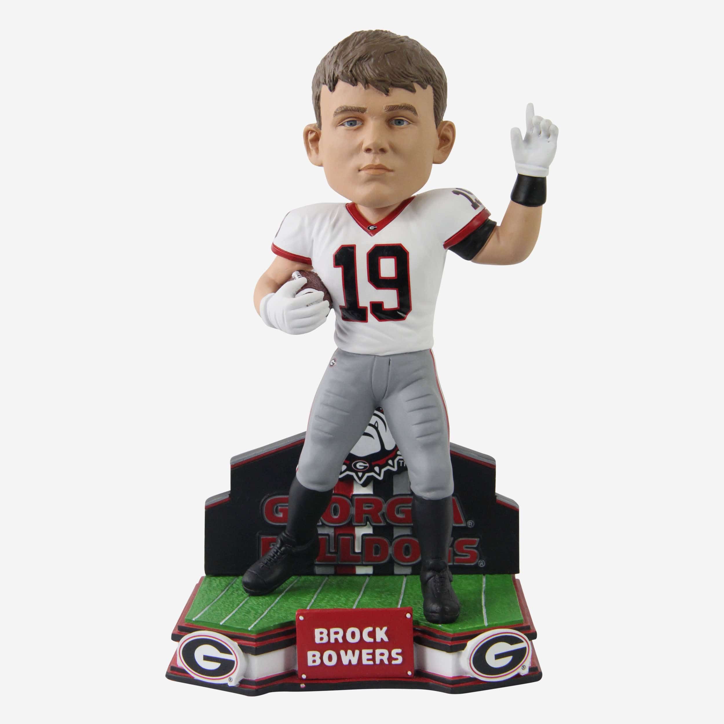 Brock Bowers Georgia Bulldogs Football White Uniform Student Athlete Bobblehead