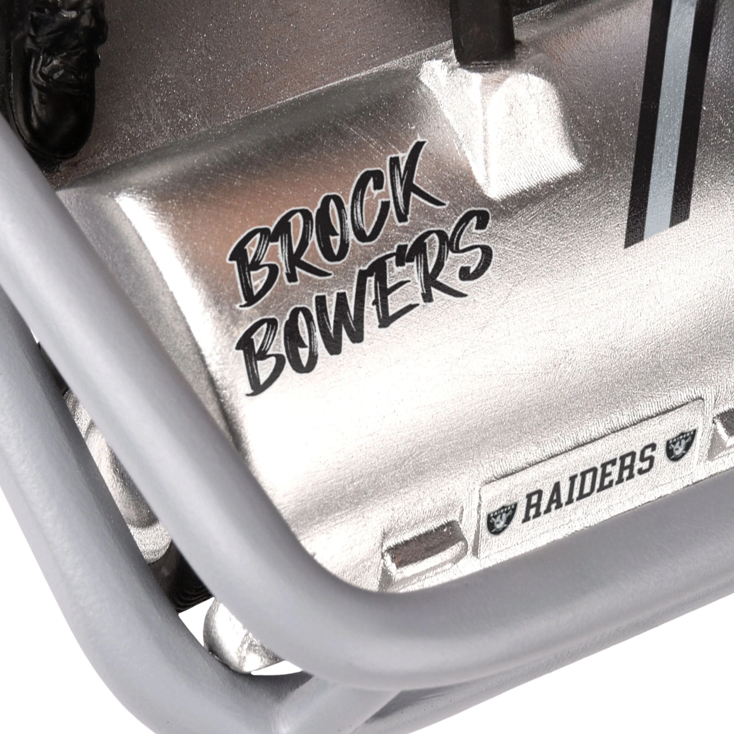 Brock Bowers Las Vegas Raiders Helmet Cart Bobblehead - Image 3