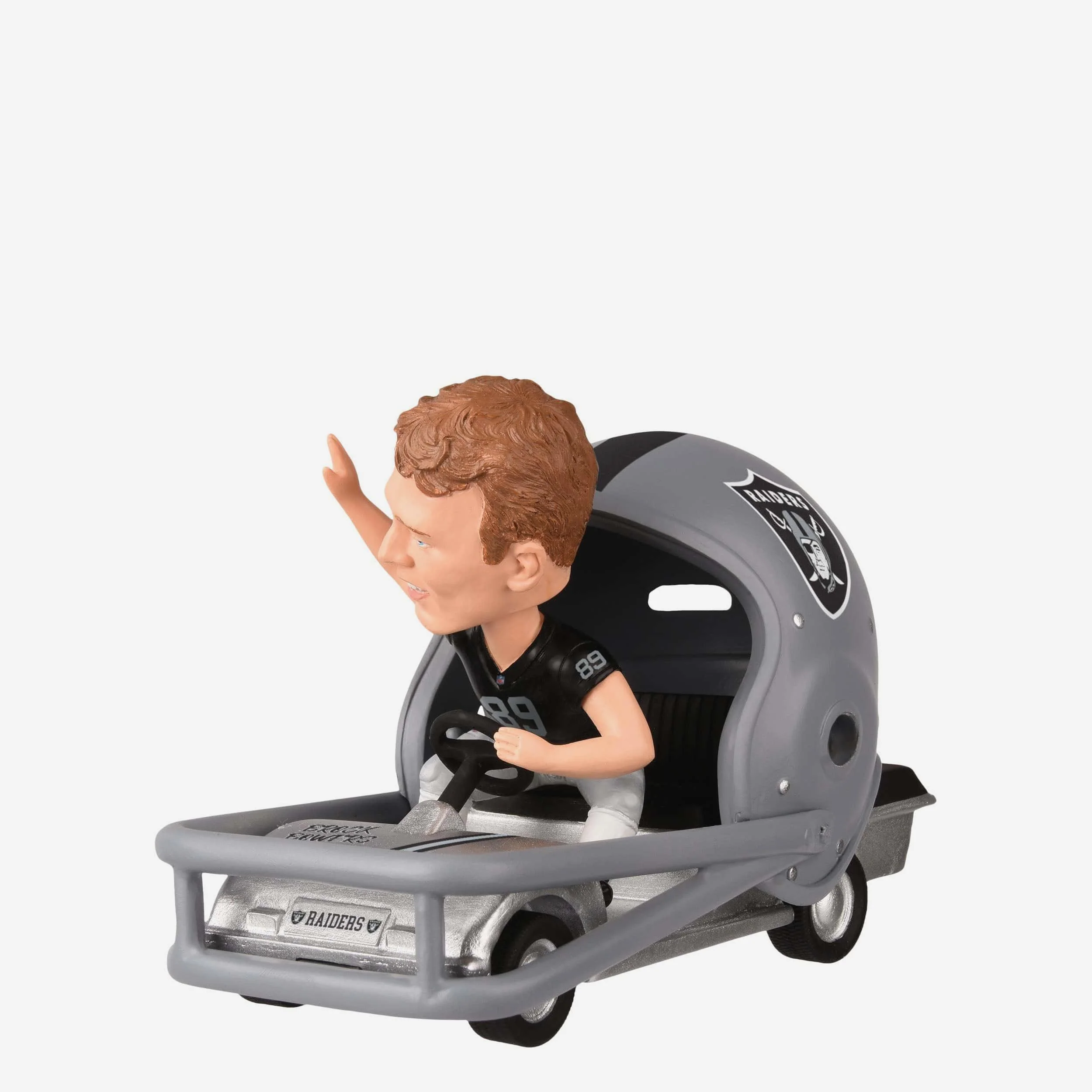 Brock Bowers Las Vegas Raiders Helmet Cart Bobblehead - Image 4