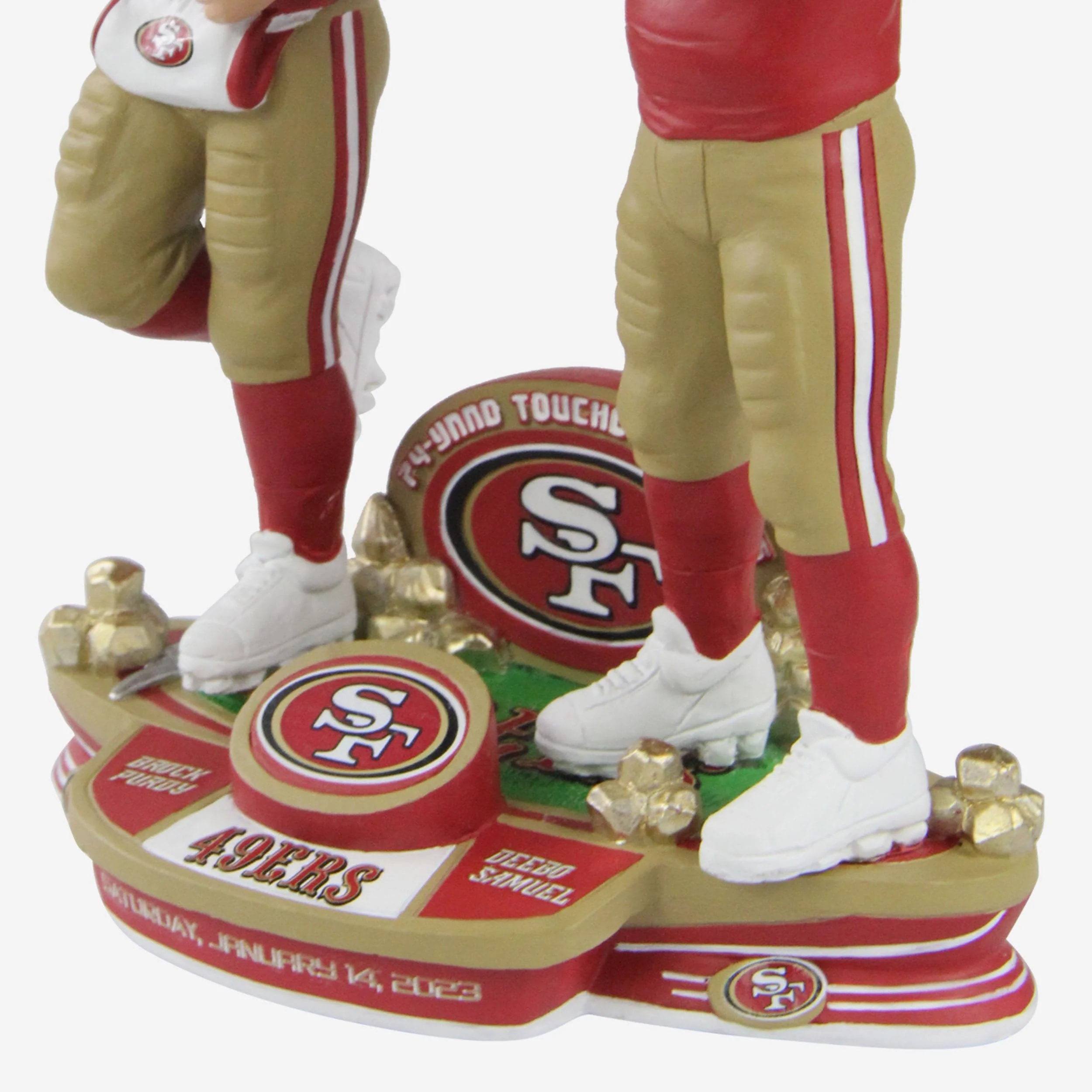 Brock Purdy & Deebo Samuel San Francisco 49ers Wild Card Gold Rush Dual Bobblehead - Image 4