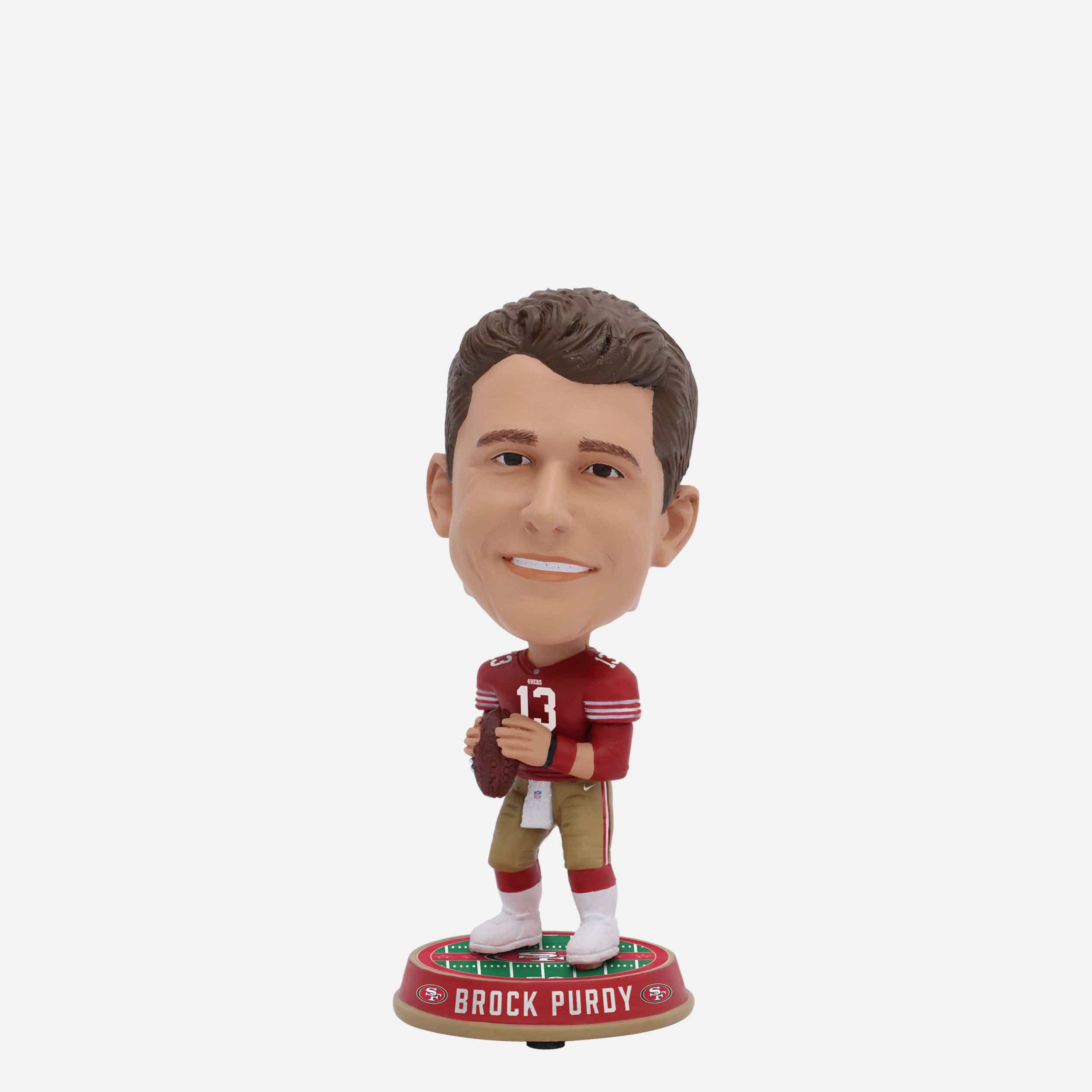 Brock Purdy San Francisco 49ers Field Stripe Mini Bighead Bobblehead