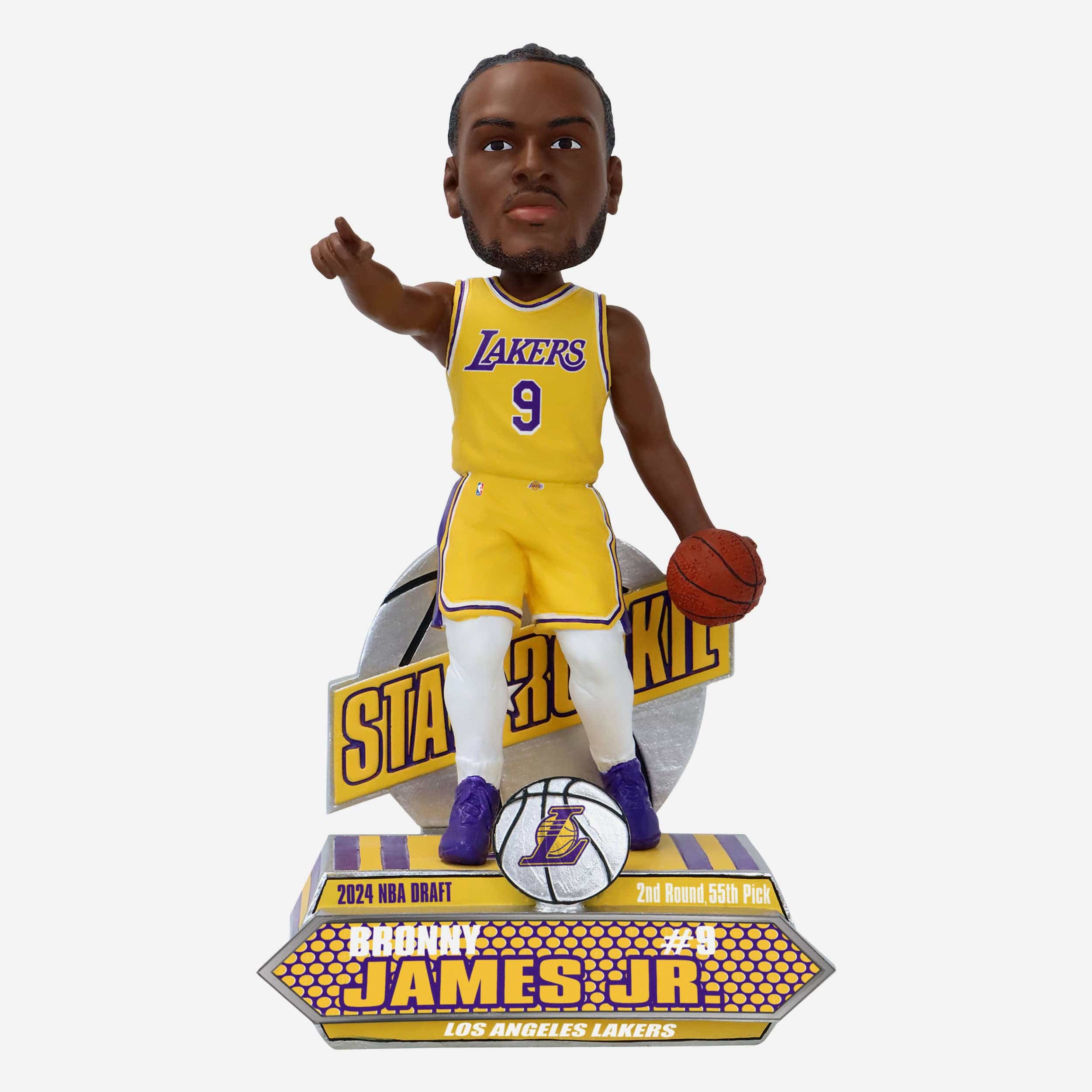 Bronny James Los Angeles Lakers 2024 Rookie Series Bobblehead