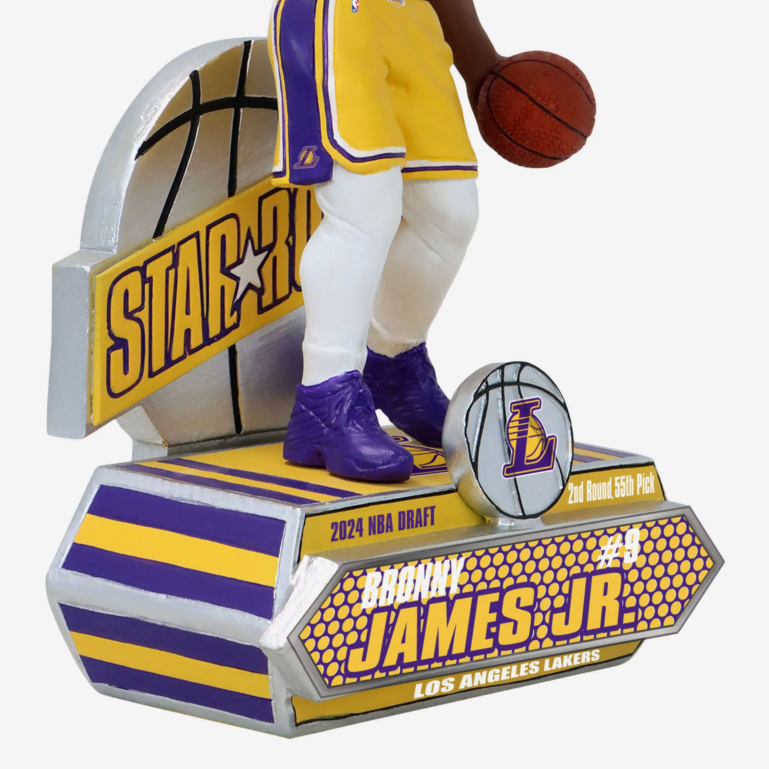 Bronny James Los Angeles Lakers 2024 Rookie Series Bobblehead - Image 3