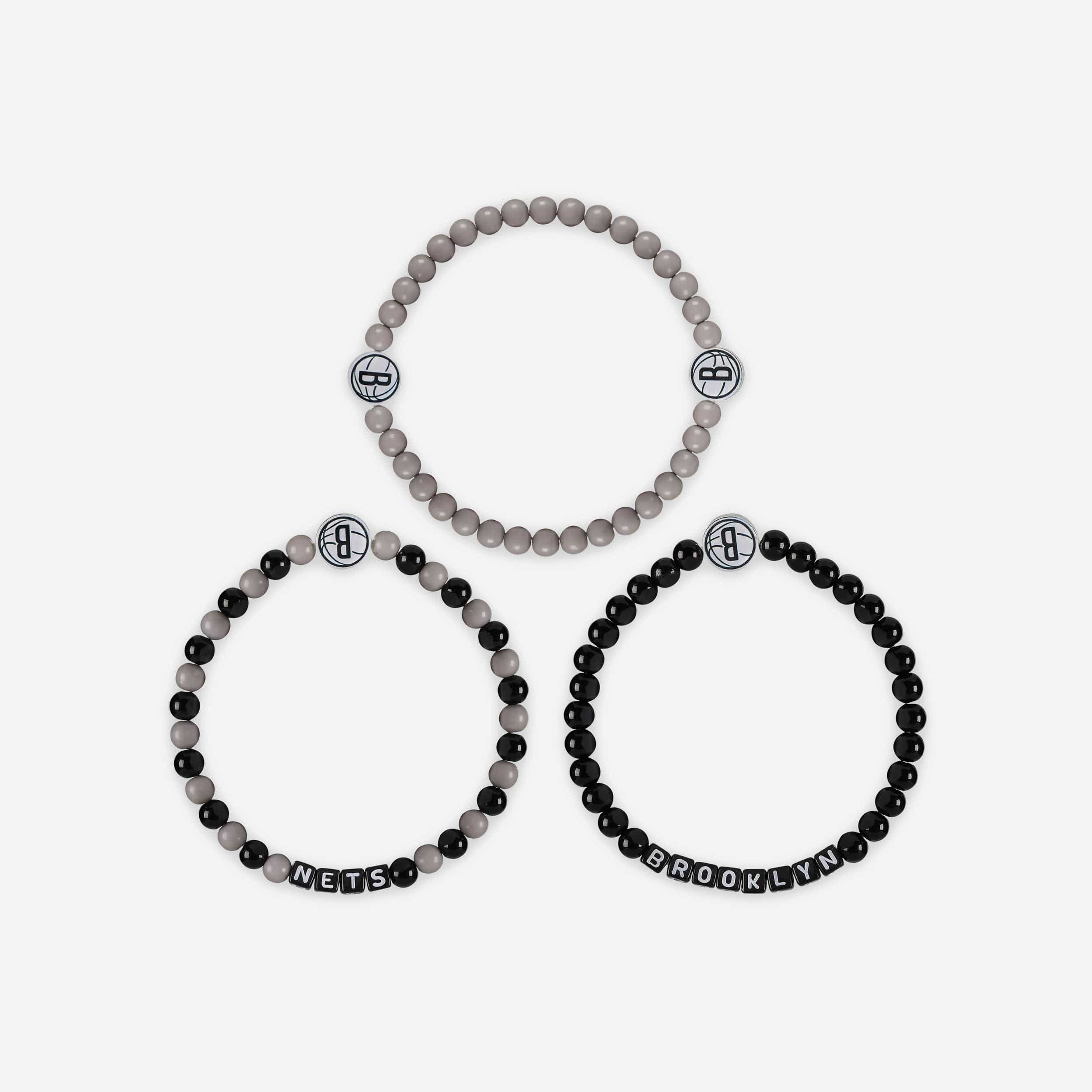 Brooklyn Nets 3 Pack Beaded Friendship Bracelet - Image 3