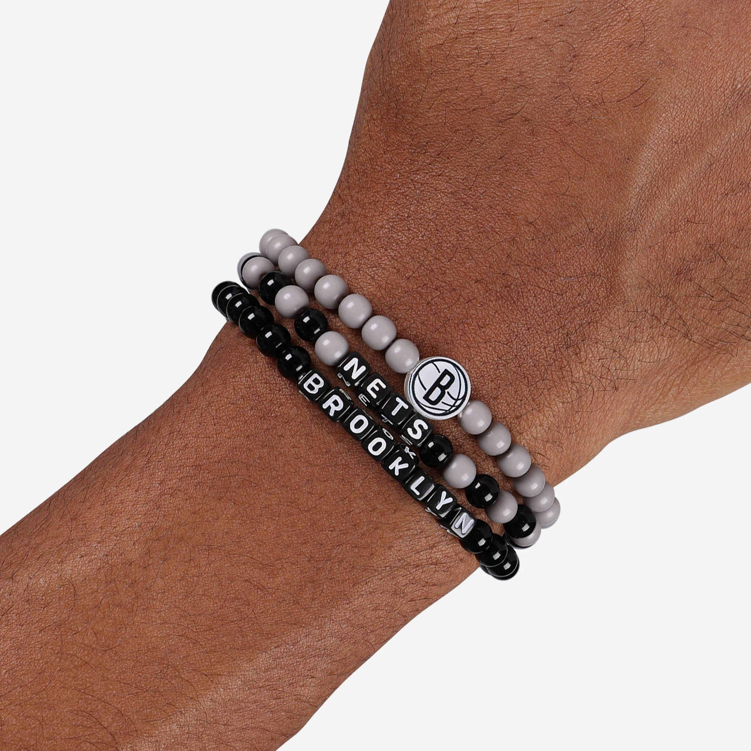 Brooklyn Nets 3 Pack Beaded Friendship Bracelet - Image 4