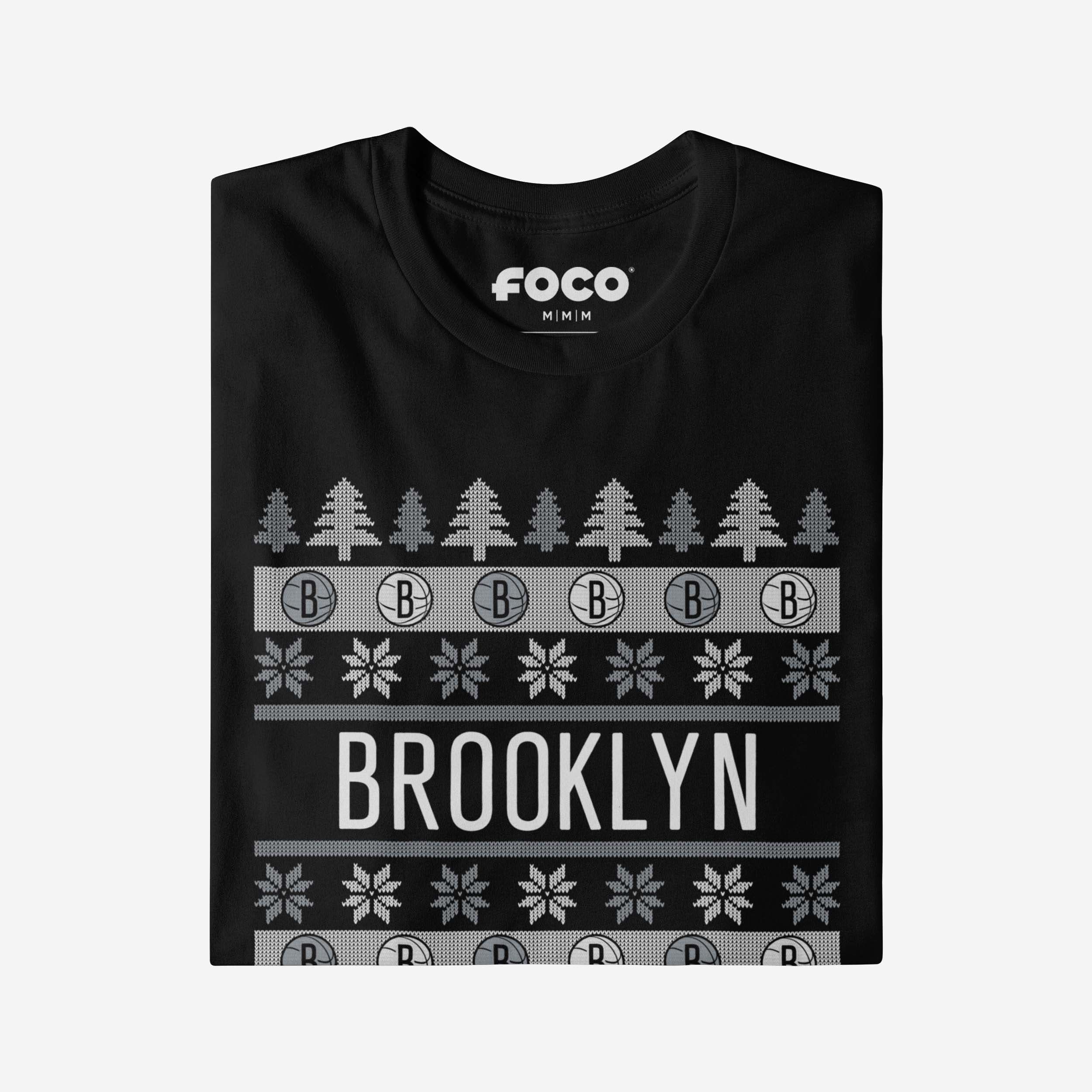 Brooklyn Nets Holiday Sweater T-Shirt - Image 4