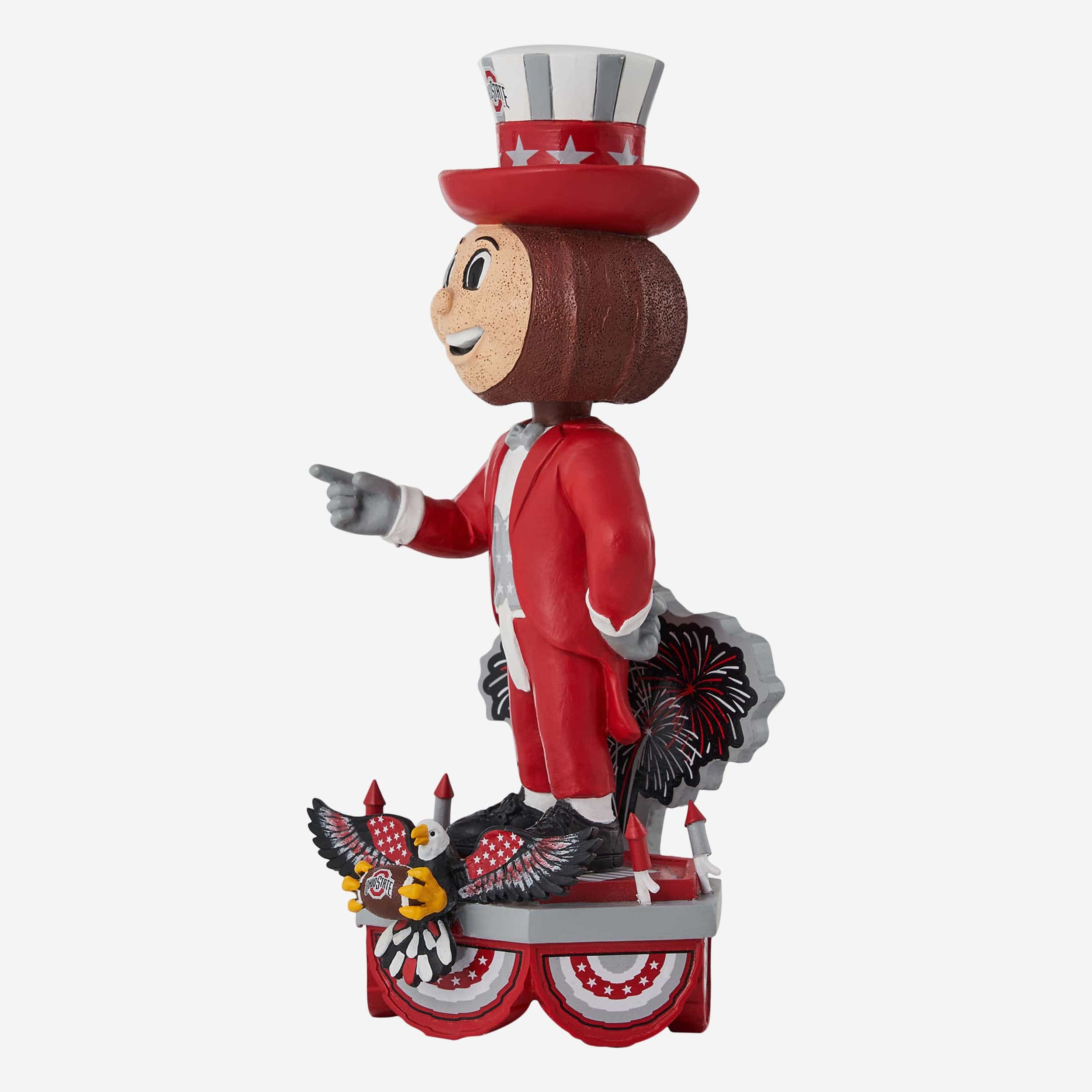 Brutus Buckeye Ohio State Buckeyes Americana Mascot Bobblehead - Image 4