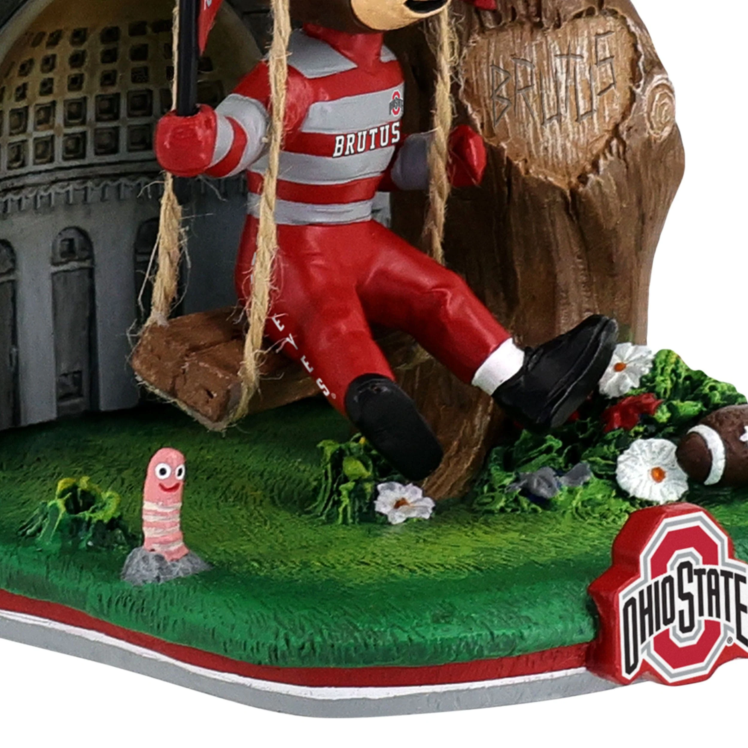 Brutus Buckeye Ohio State Buckeyes City Park Swing Mini Bobblehead - Image 3