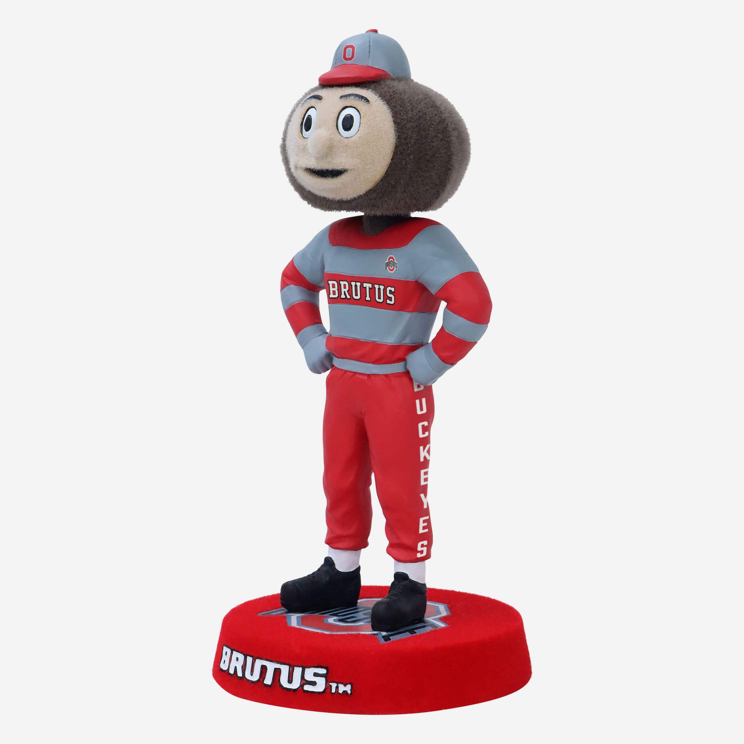 Brutus Buckeye Ohio State Buckeyes Fuzzy Fur Mascot Bobblehead - Image 4