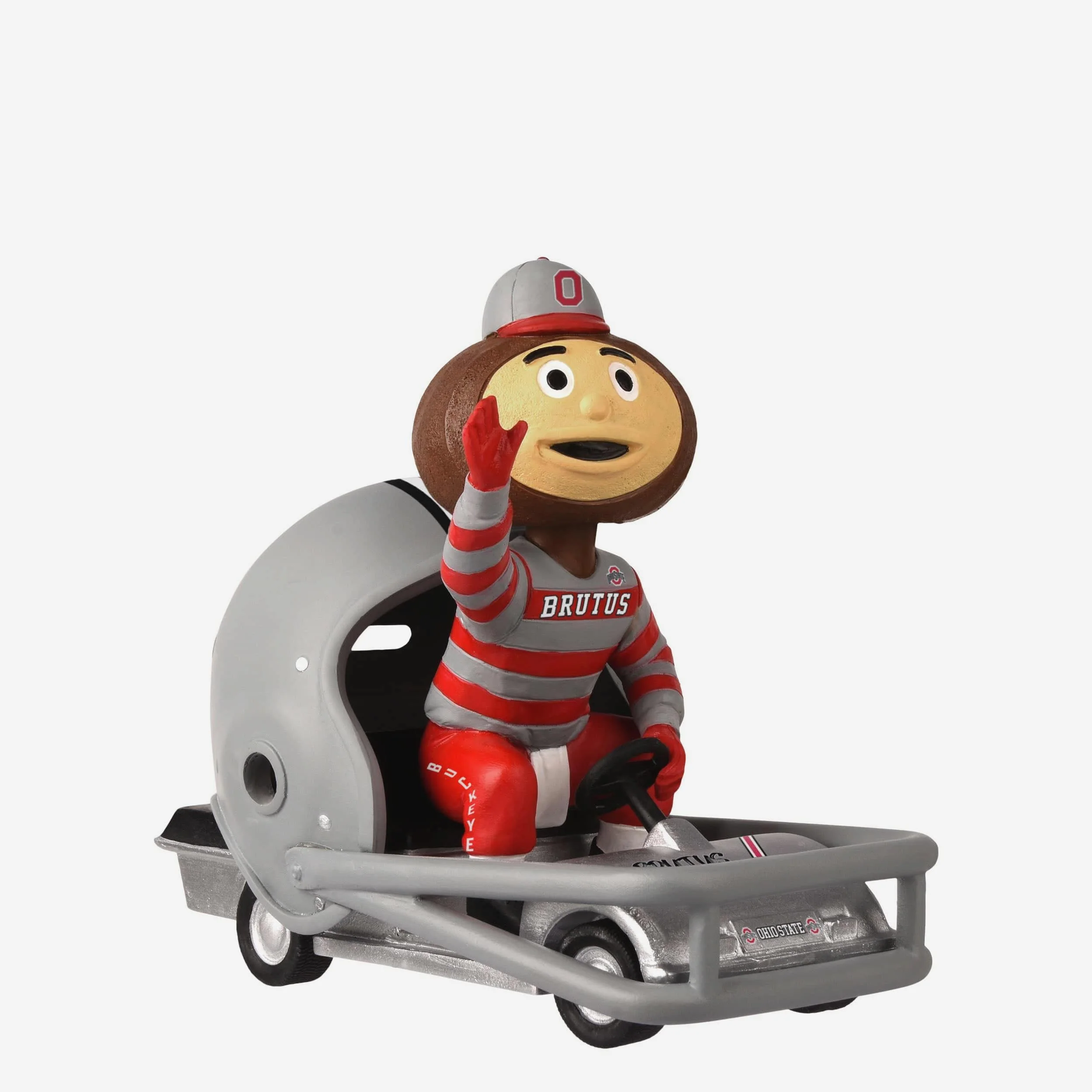 Brutus Buckeye Ohio State Buckeyes Helmet Cart Mascot Bobblehead