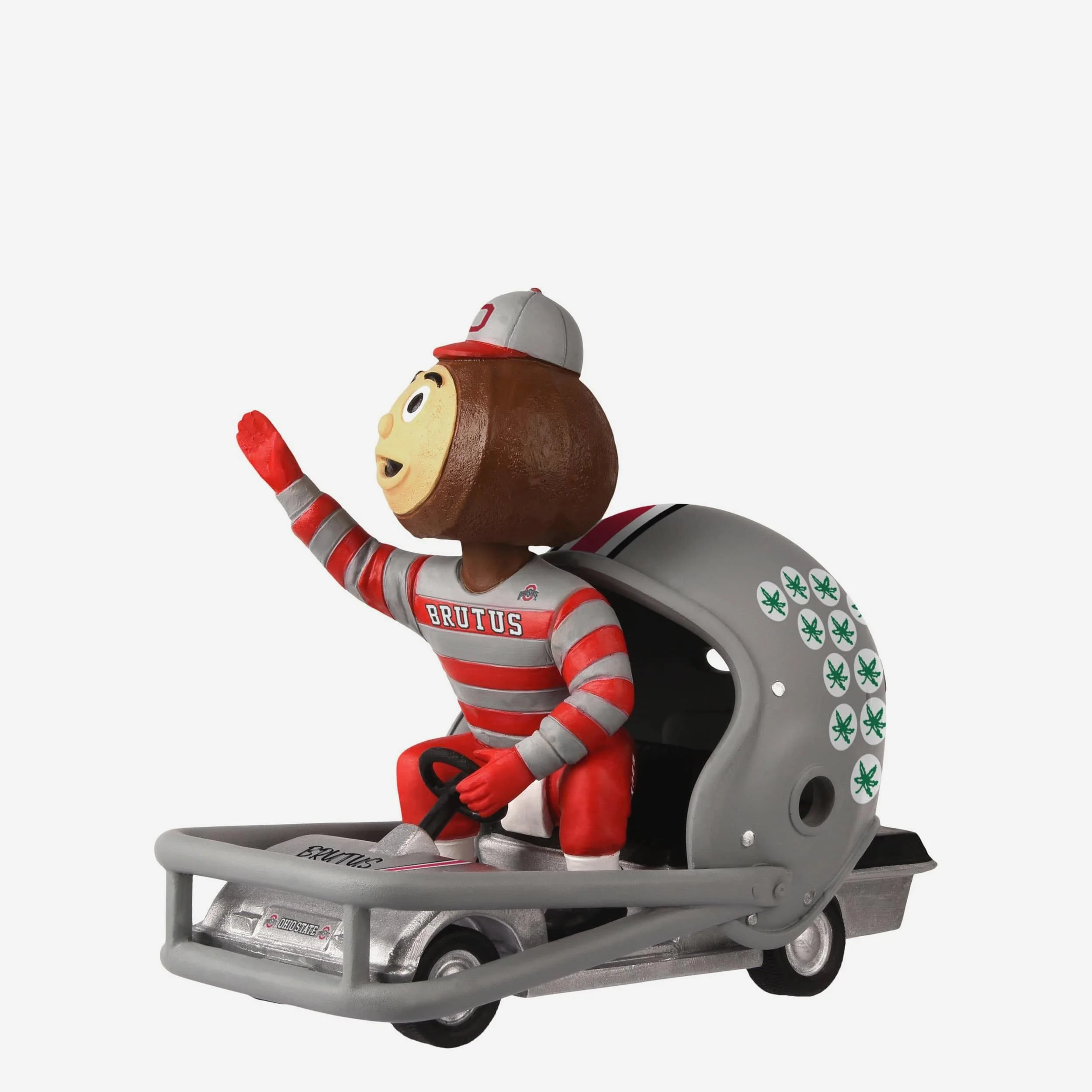 Brutus Buckeye Ohio State Buckeyes Helmet Cart Mascot Bobblehead - Image 4