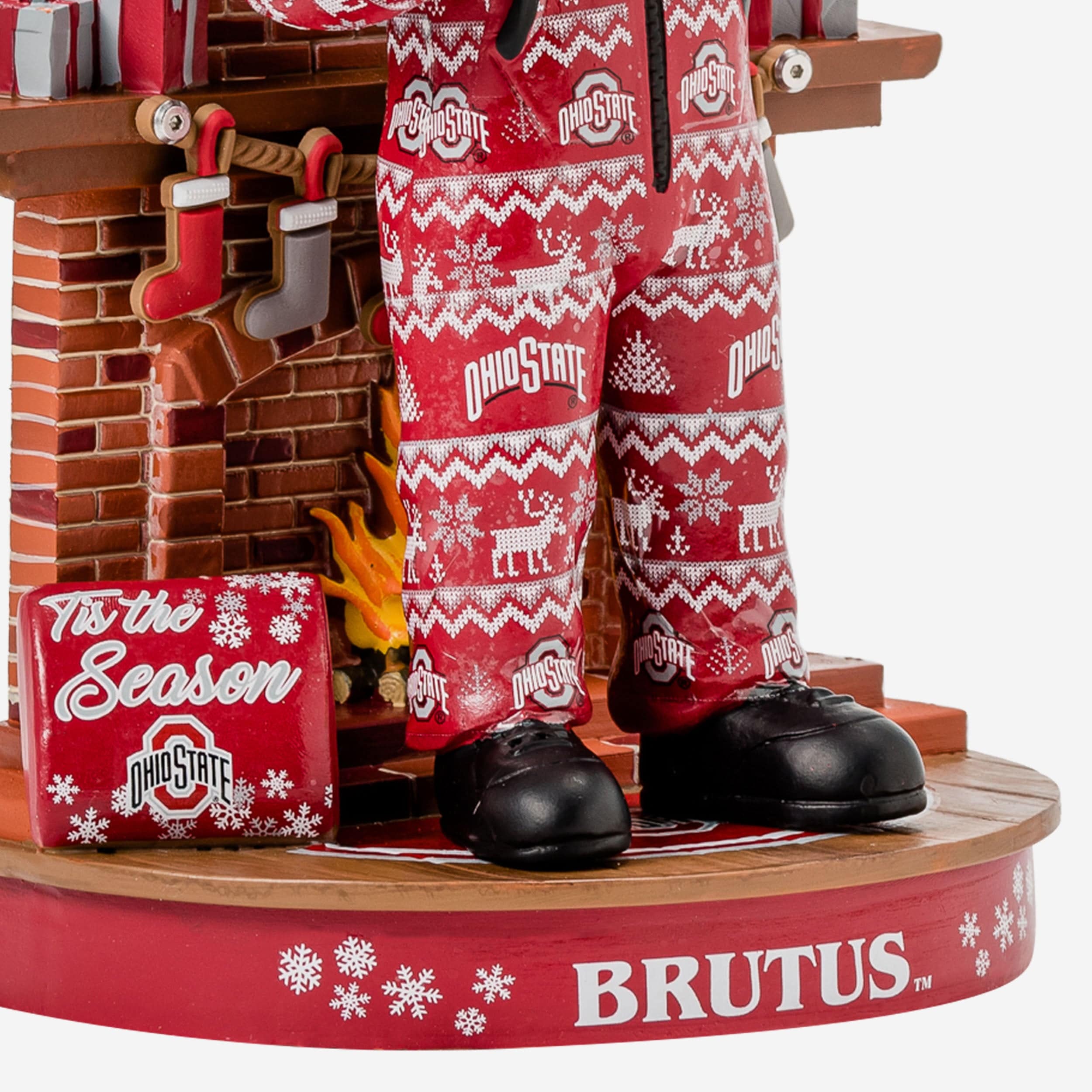 Brutus Buckeye Ohio State Buckeyes Holiday Mascot Bobblehead - Image 3