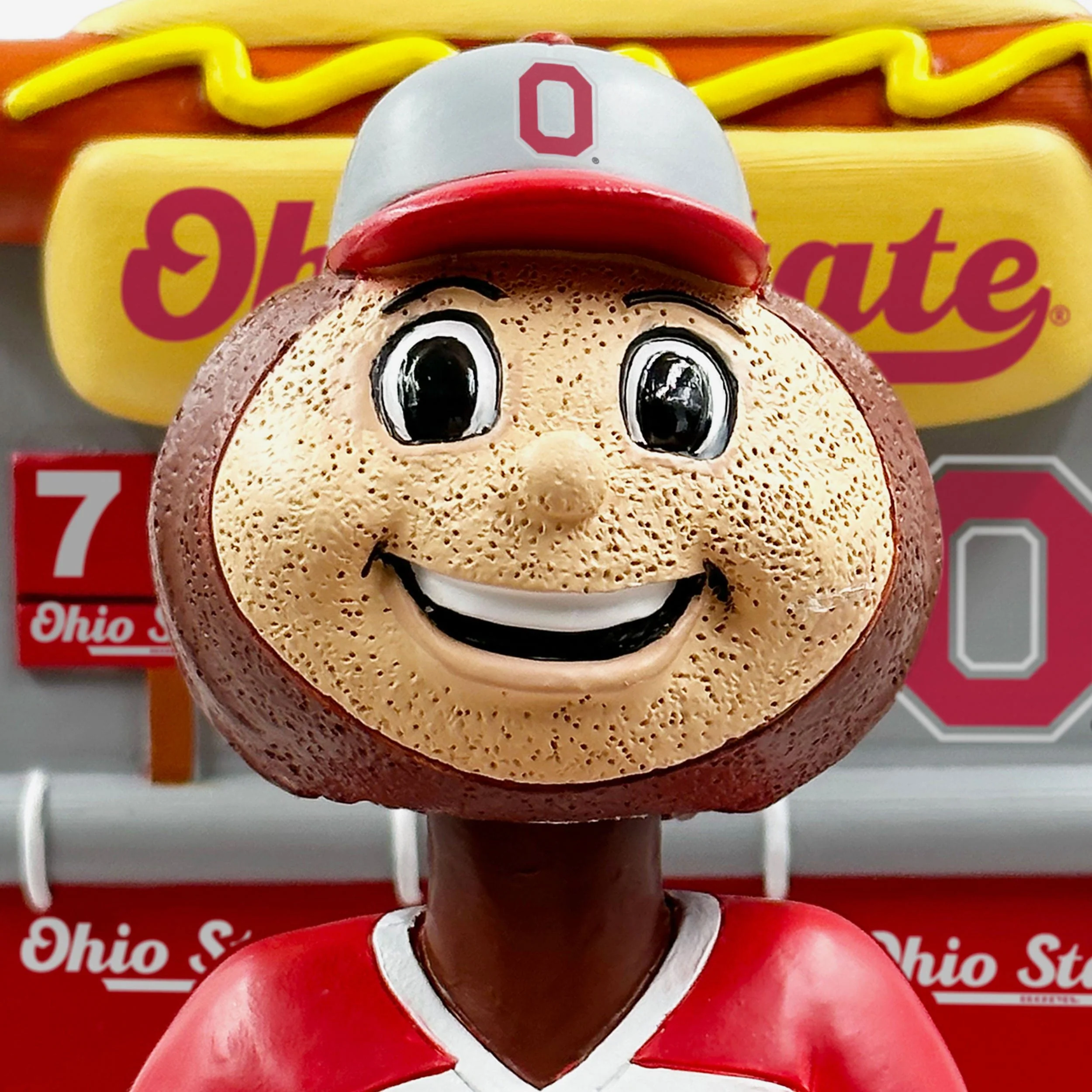 Brutus Buckeye Ohio State Buckeyes Hot Dog Eating Contest Mascot Bobblehead - Image 2