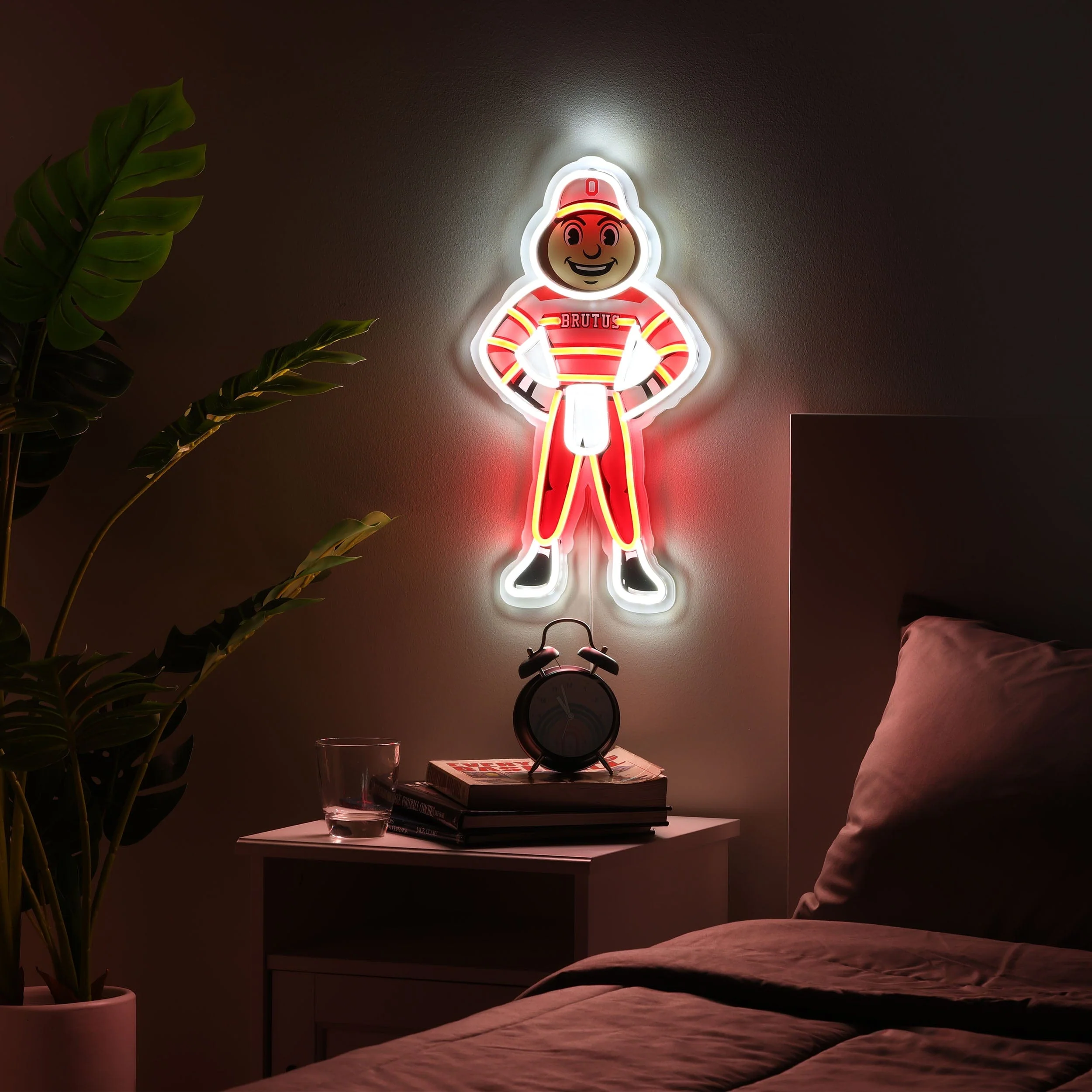 Brutus Buckeye Ohio State Buckeyes LED Neon Light Up Mascot Sign - Image 3