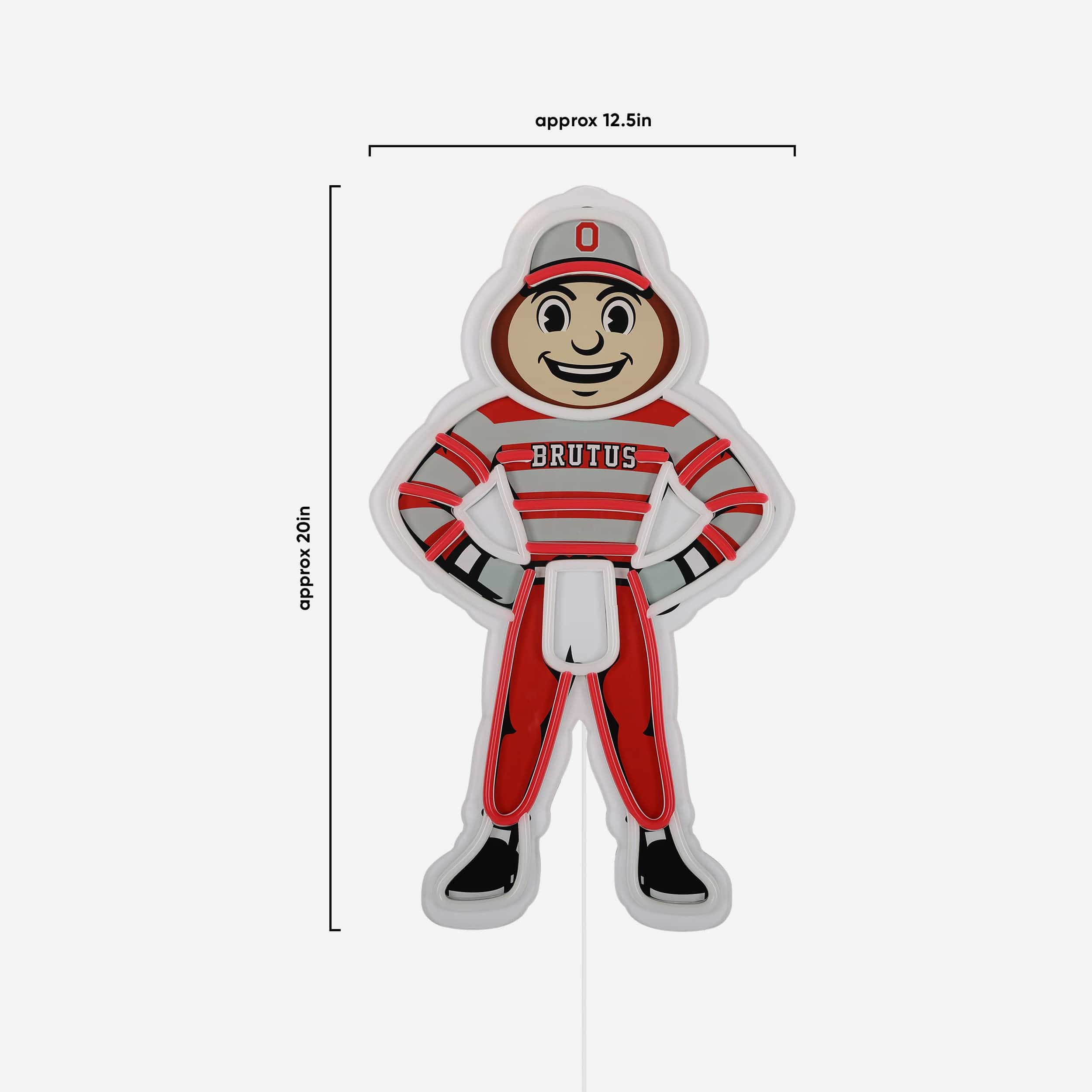 Brutus Buckeye Ohio State Buckeyes LED Neon Light Up Mascot Sign - Image 5