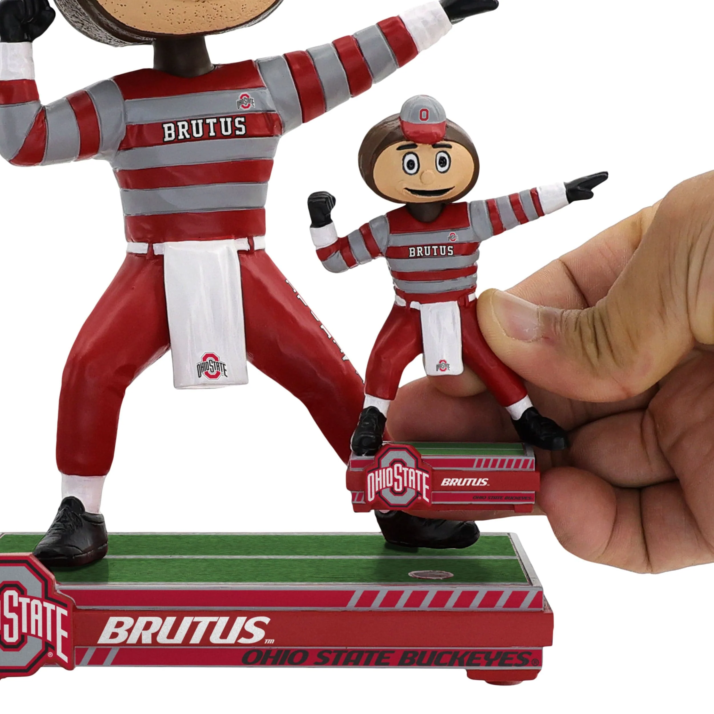 Brutus Buckeye Ohio State Buckeyes Magnetized Magnetized Bobble Dubblz Mascot Bobblehead - Image 3