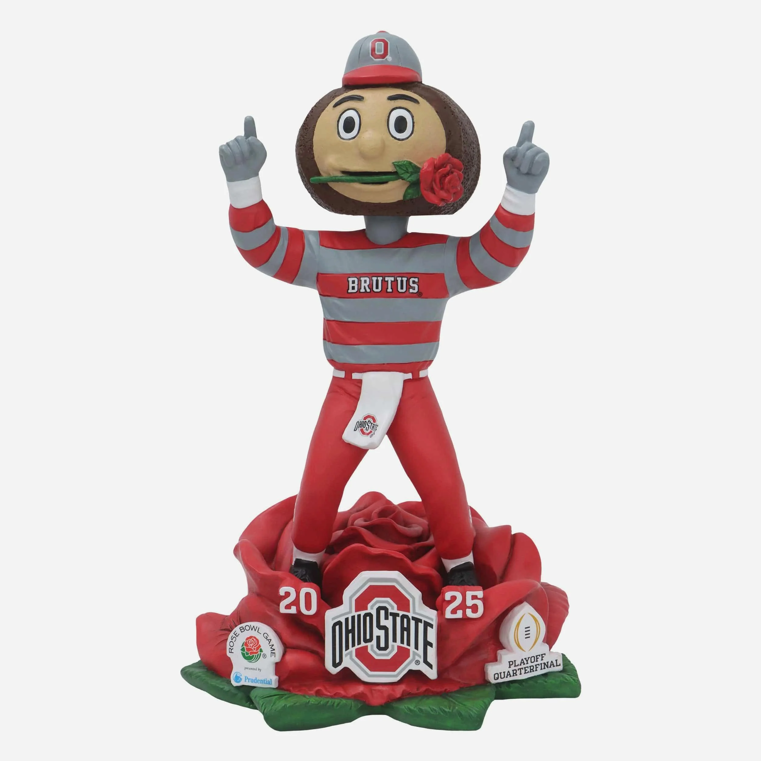 Brutus Buckeye Ohio State Buckeyes Rose Bowl Winner Mascot Bobblehead