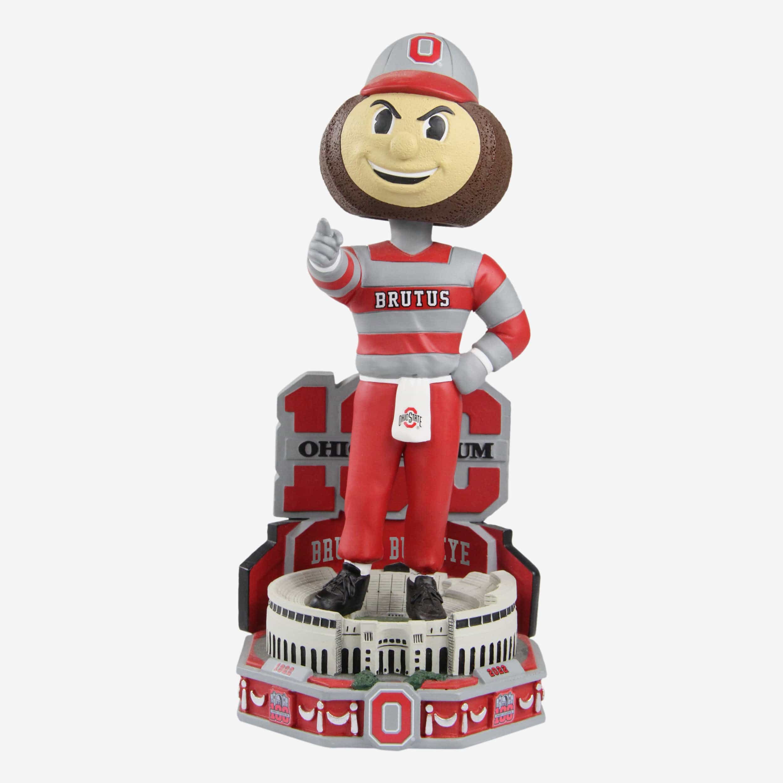 Brutus Buckeye Ohio State Buckeyes Stadium 100th Anniversary Mascot Bobblehead