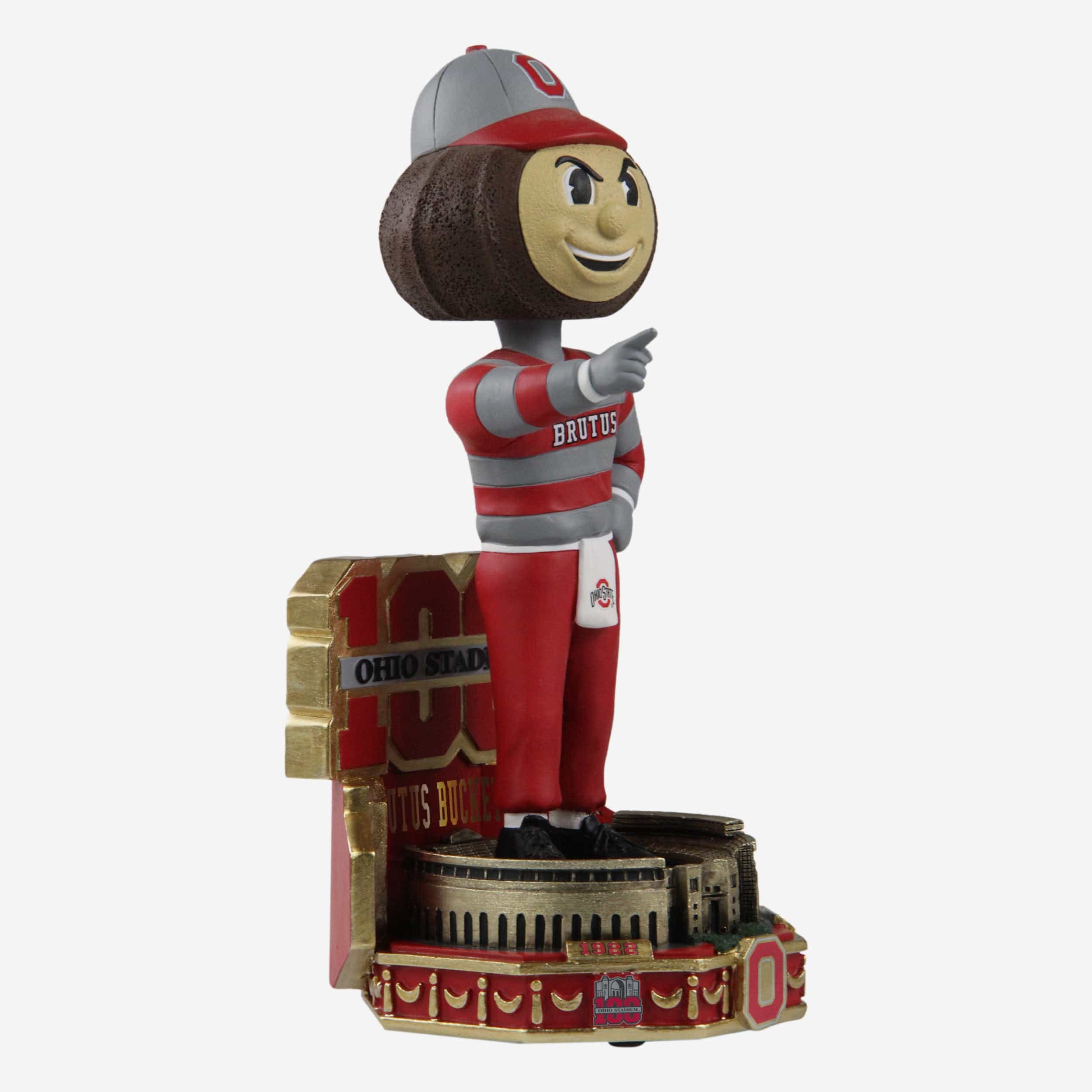 Brutus Buckeye Ohio State Buckeyes Stadium 100th Anniversary Mascot Variant Bobblehead - Image 4