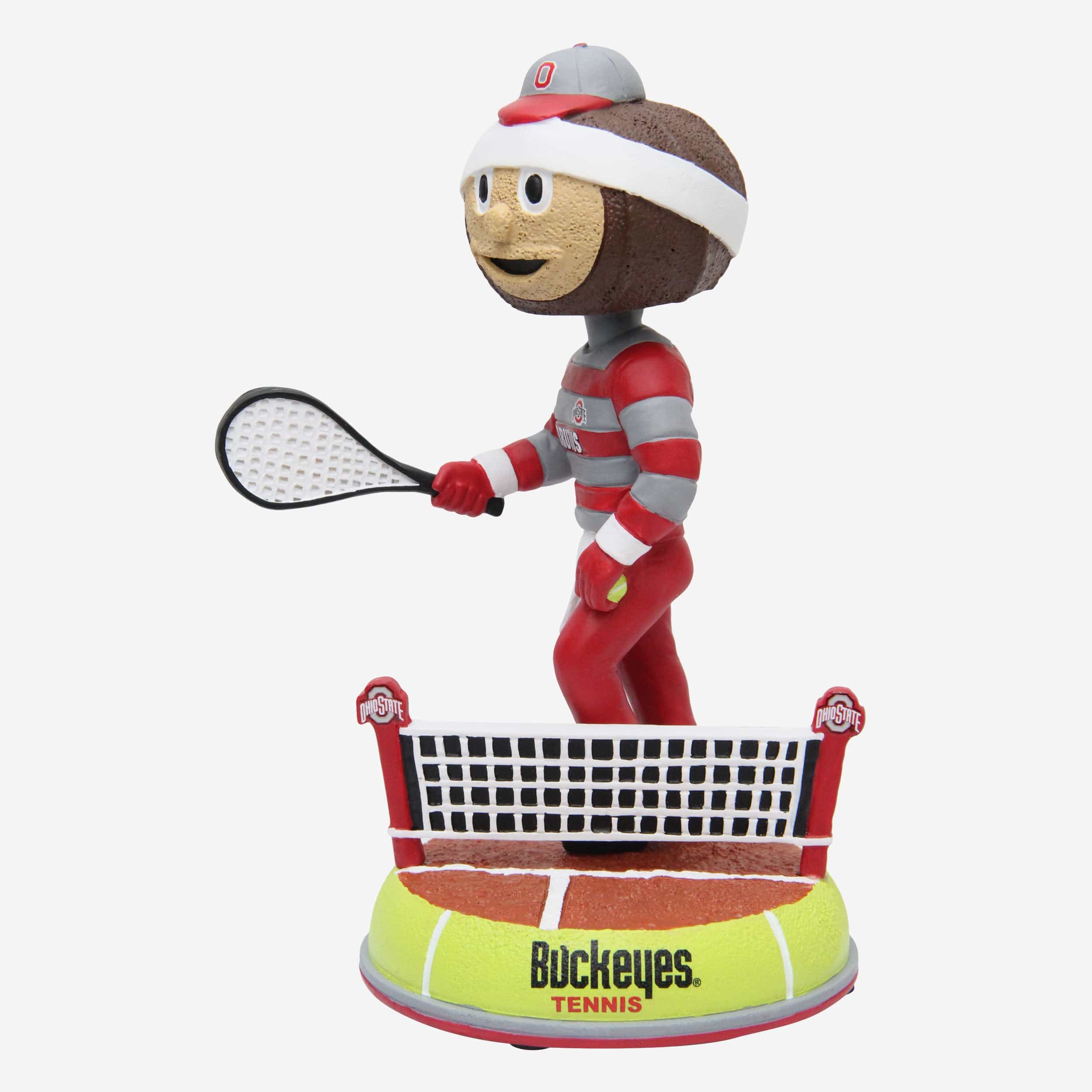Brutus Buckeye Ohio State Buckeyes Tennis Mascot Bobblehead