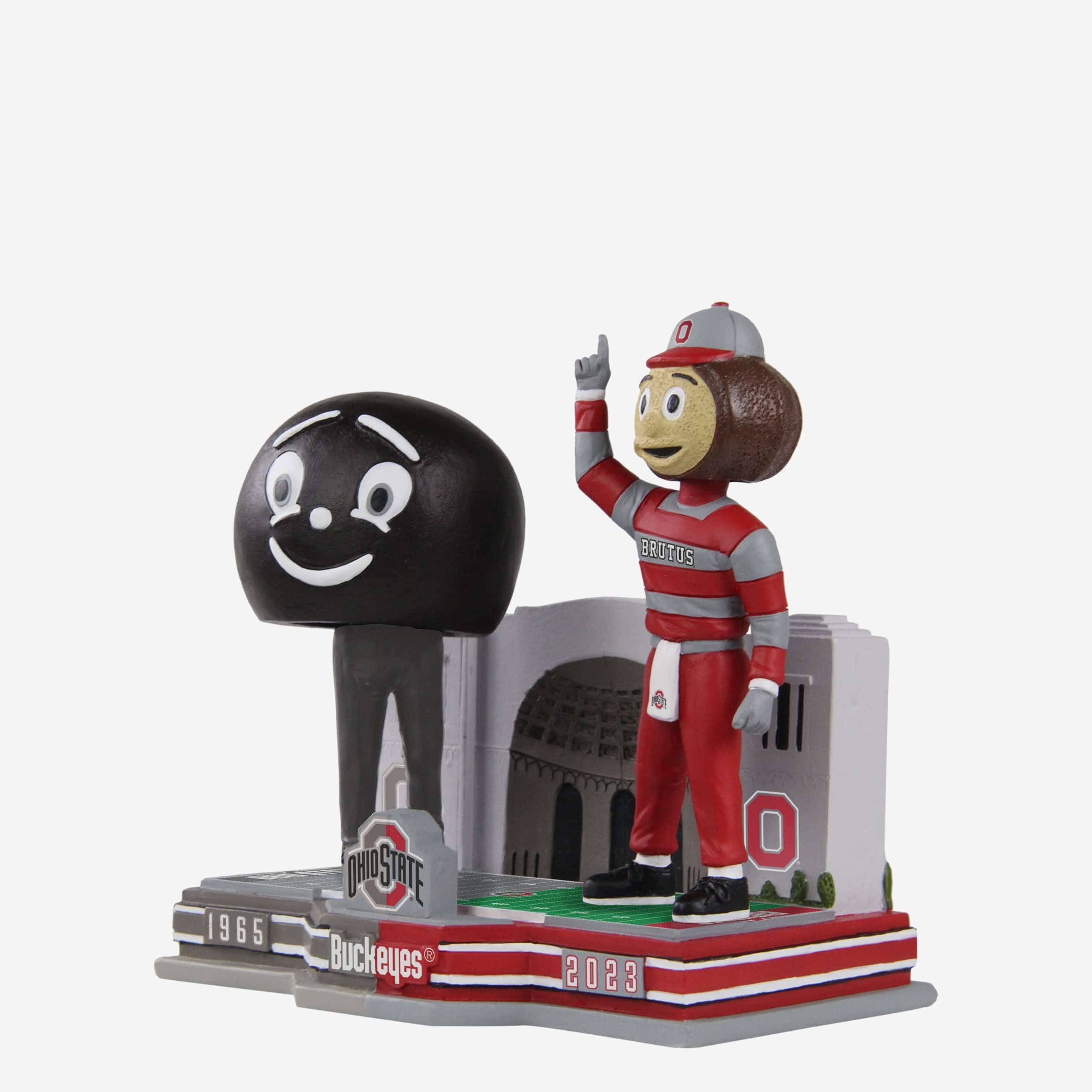 Brutus Buckeye Ohio State Buckeyes Then And Now Bobblehead - Image 4