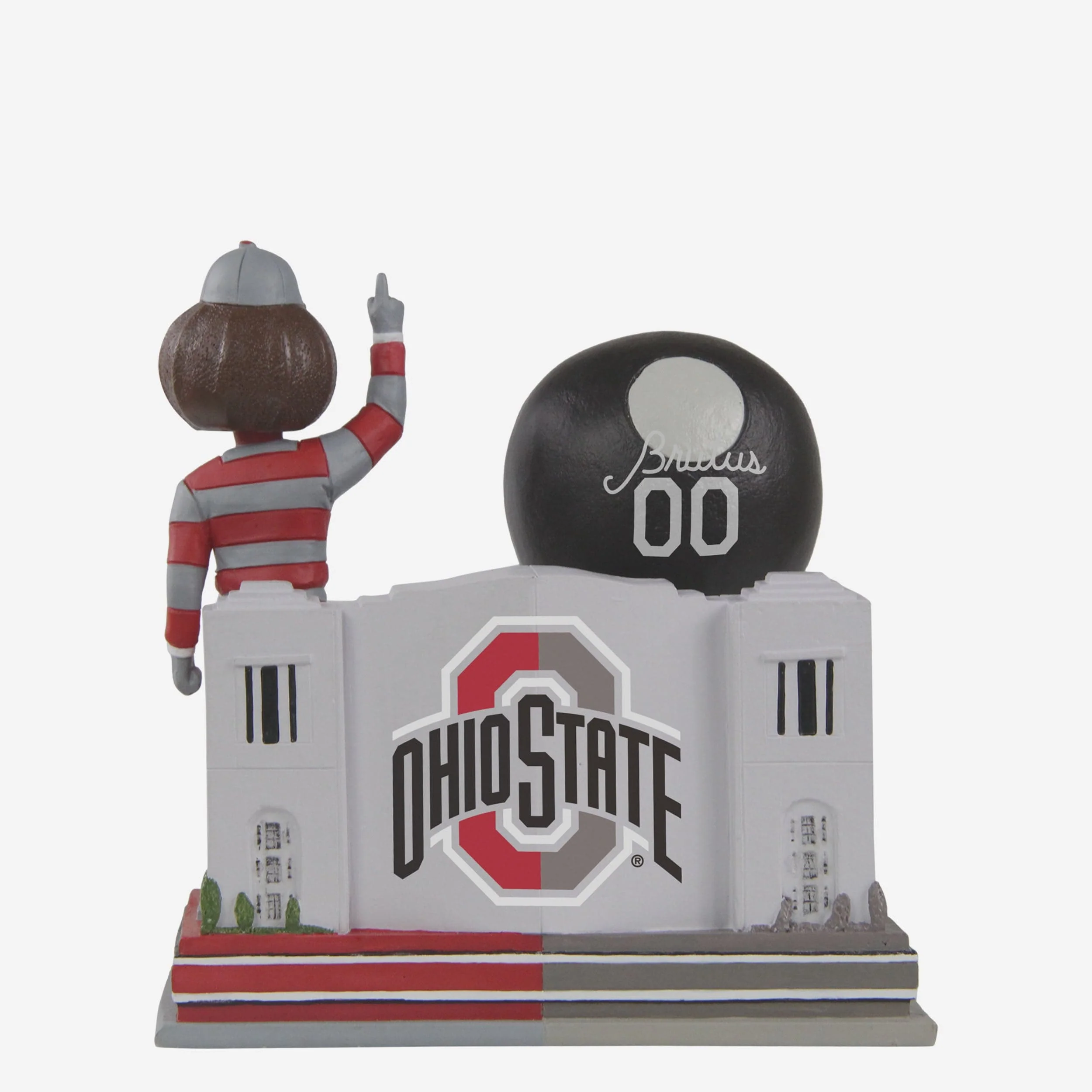 Brutus Buckeye Ohio State Buckeyes Then And Now Bobblehead - Image 5