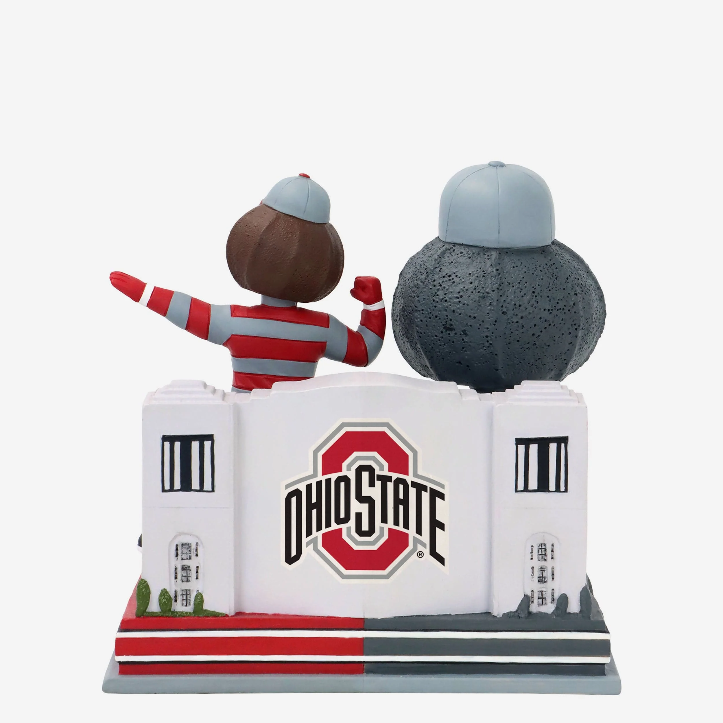 Brutus Buckeye Ohio State Buckeyes Then and Now Mascot Bobblehead - Image 6