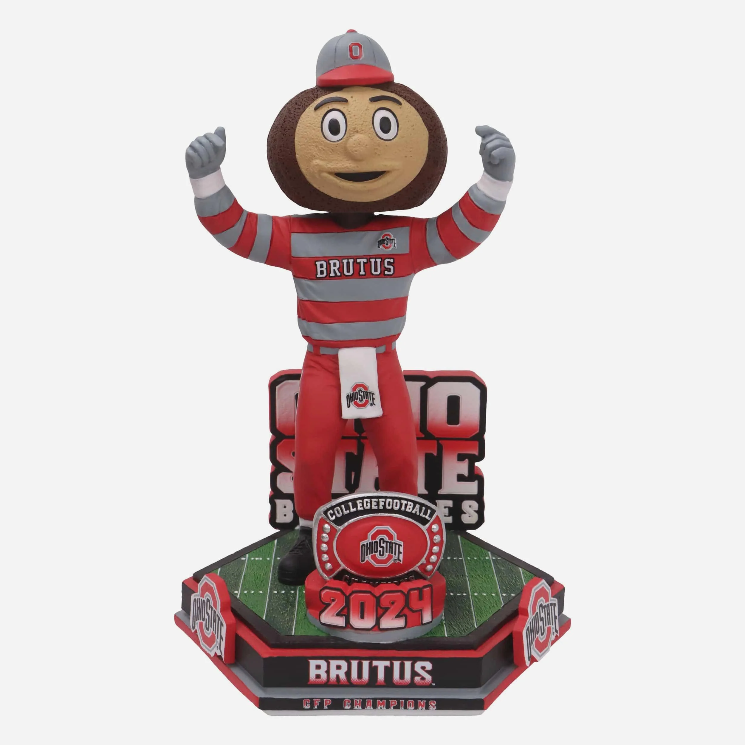 Brutus Buckeye Ohio State Football National Champions 2024 Decades Of Excellence Bobblehead