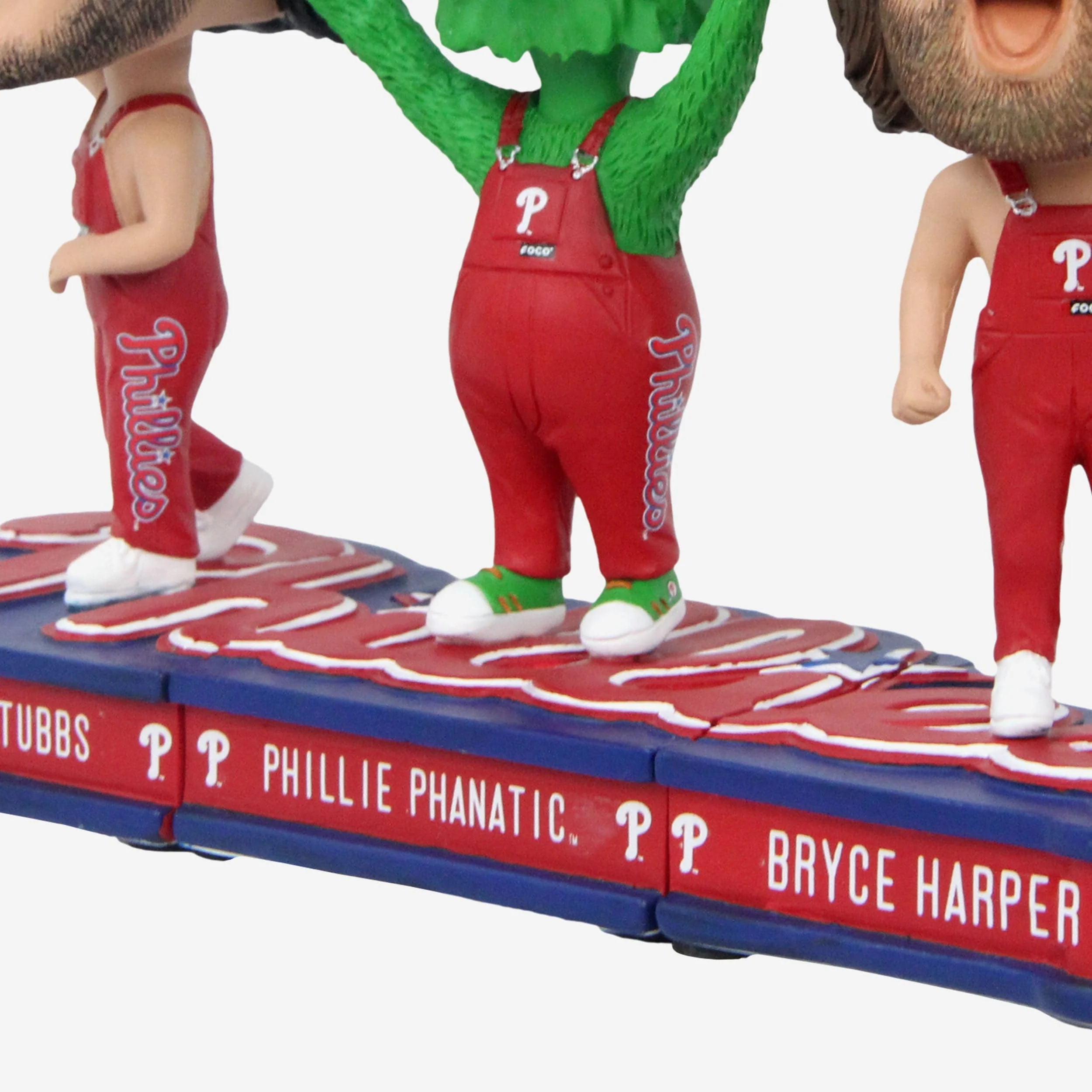 Bryce Harper & Garrett Stubbs & Phillie Phanatic Philadelphia Phillies Bib Overalls Connecting Base 3 Pack Mini Bighead Set - Image 5