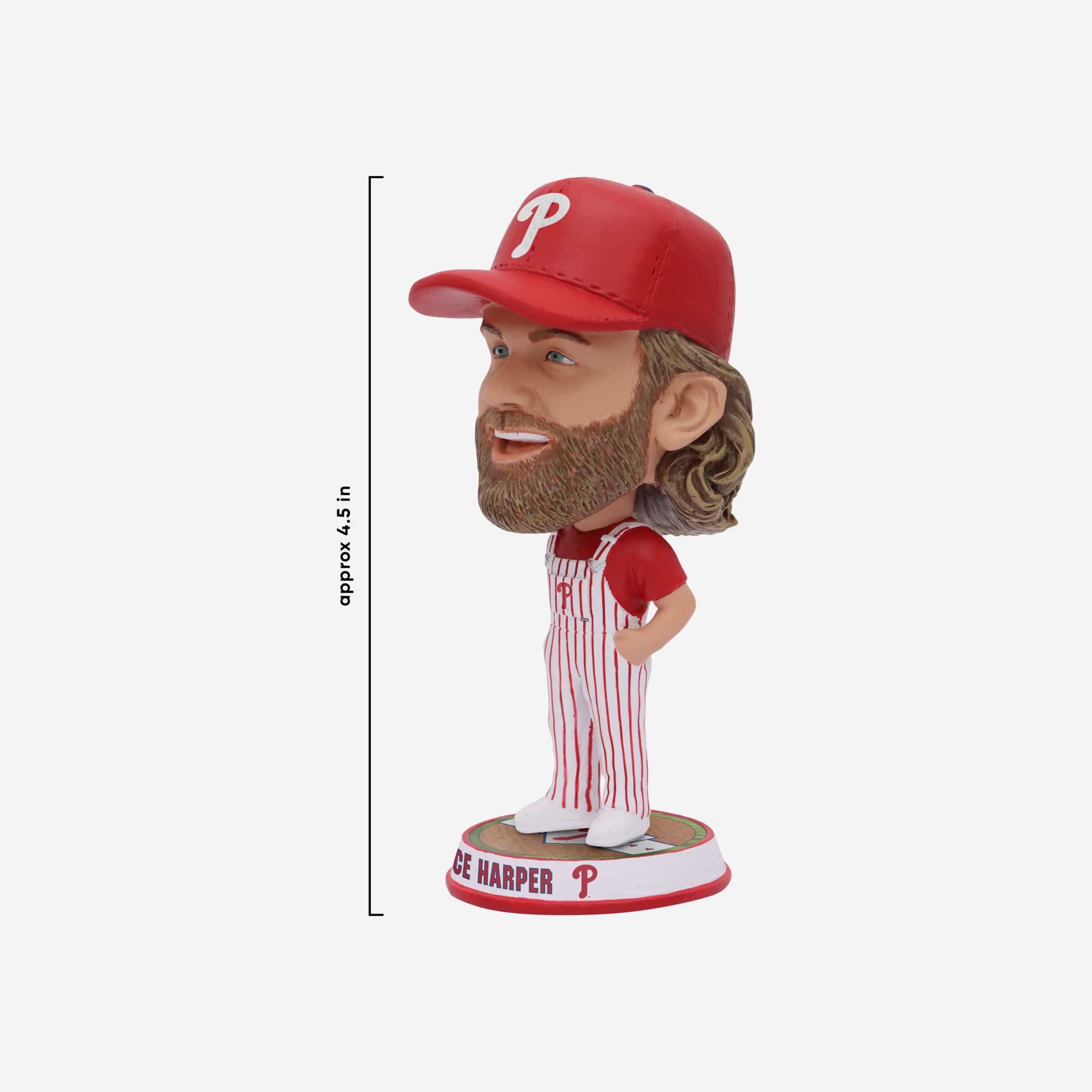 Bryce Harper Philadelphia Phillies Bib Overalls Mini Bighead Bobblehead - Image 3