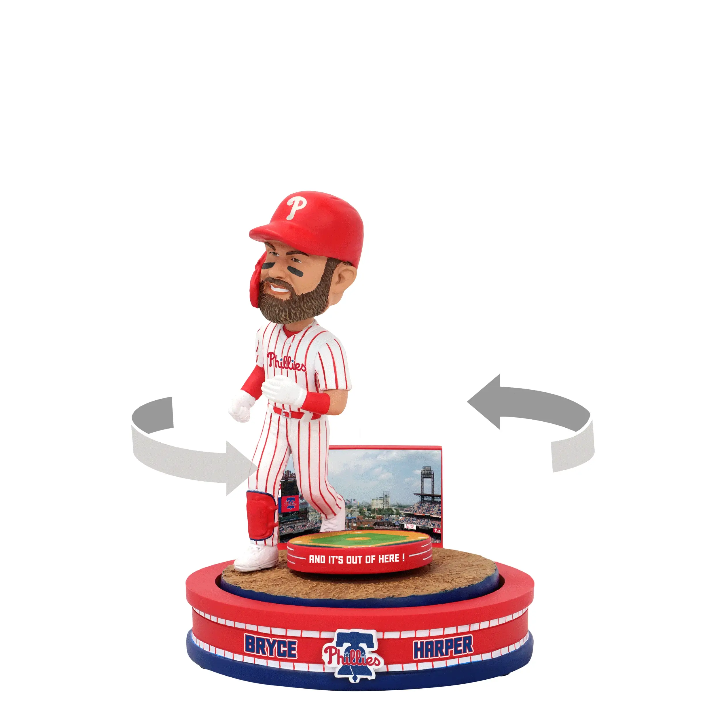 Bryce Harper Philadelphia Phillies Home Run Spinner Mini Bobble Scene - Image 2