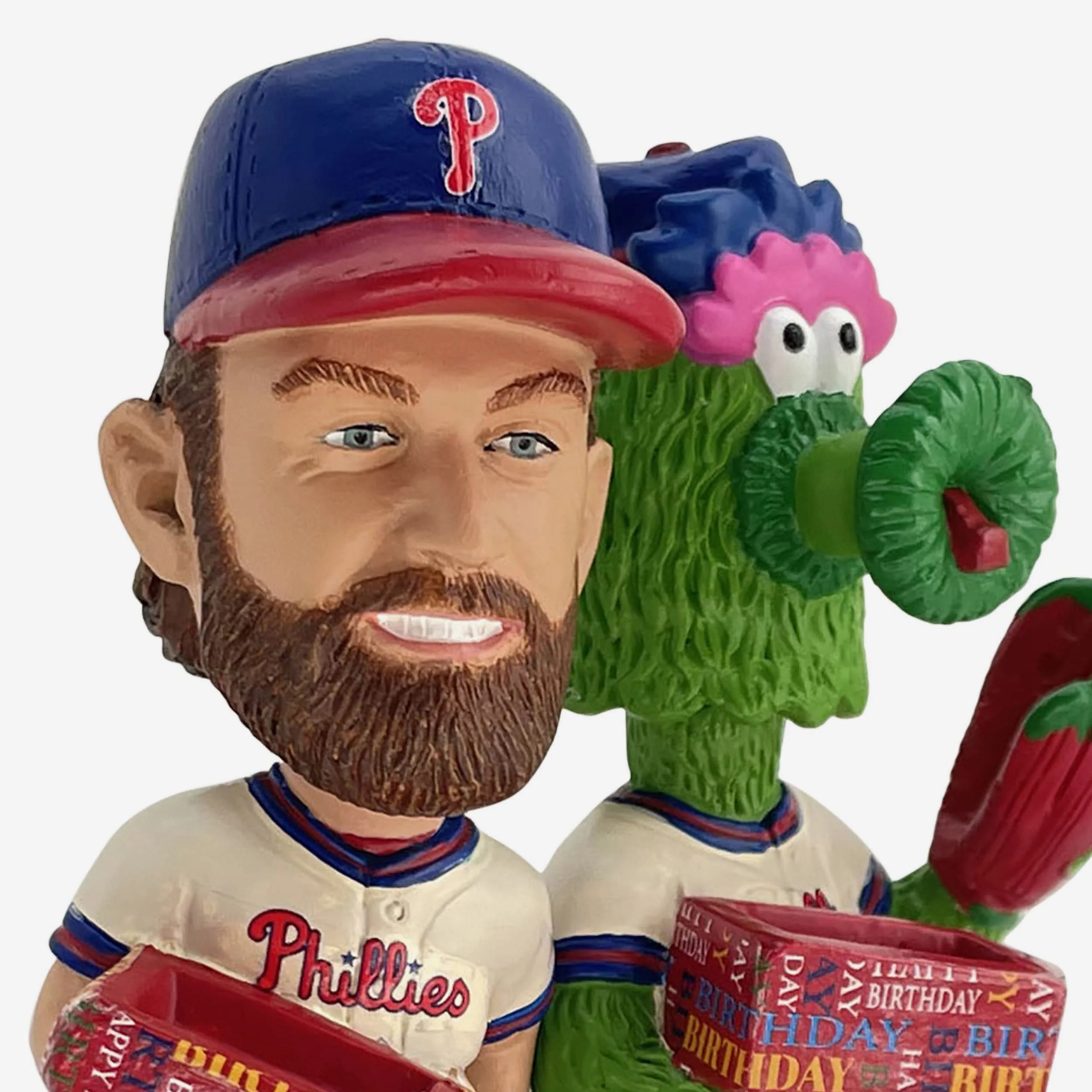Bryce Harper & Phillie Phanatic Philadelphia Phillies Birthday Mini Scene Bobblehead - Image 2