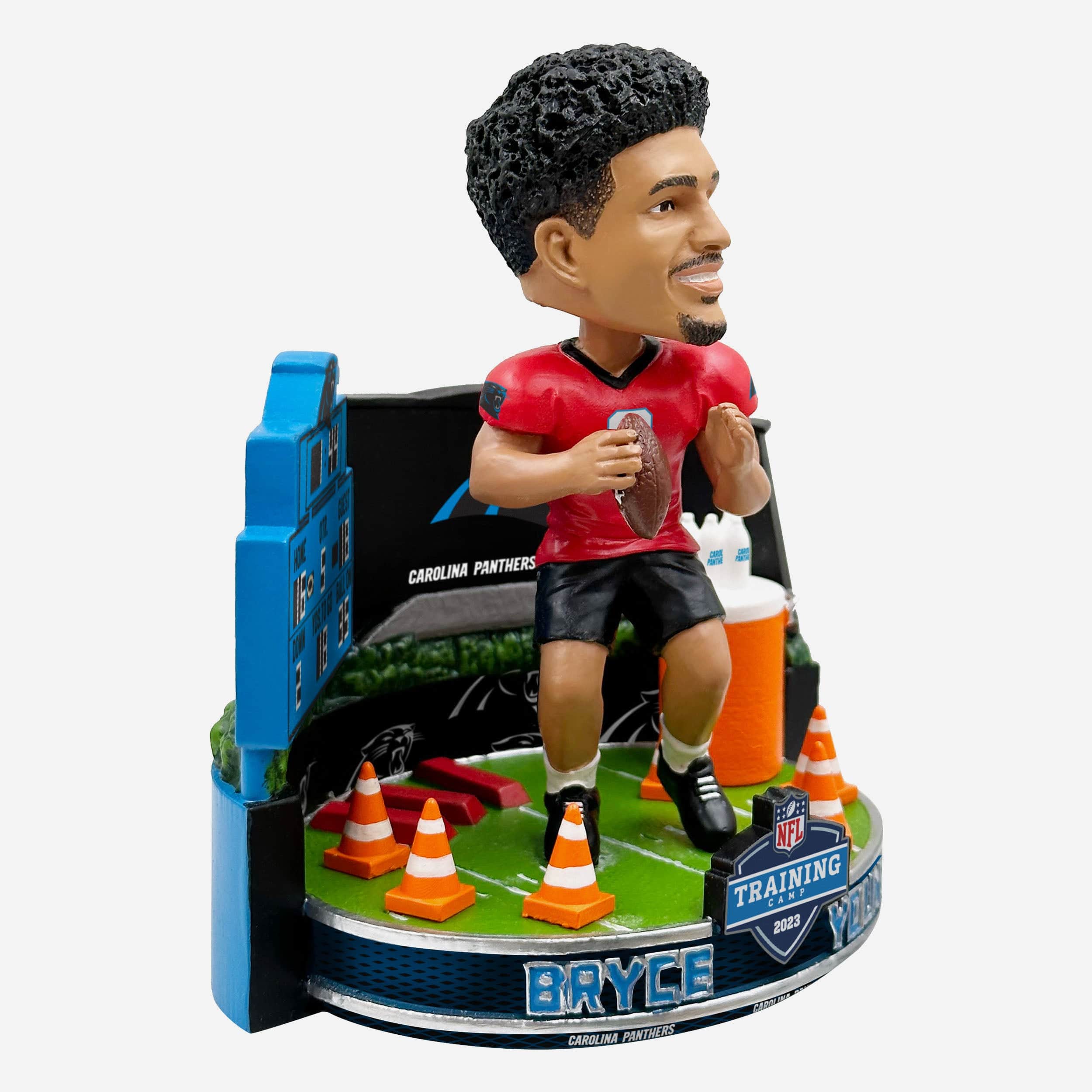 Bryce Young Carolina Panthers 2023 Training Camp Mini Bobblehead Scene - Image 4