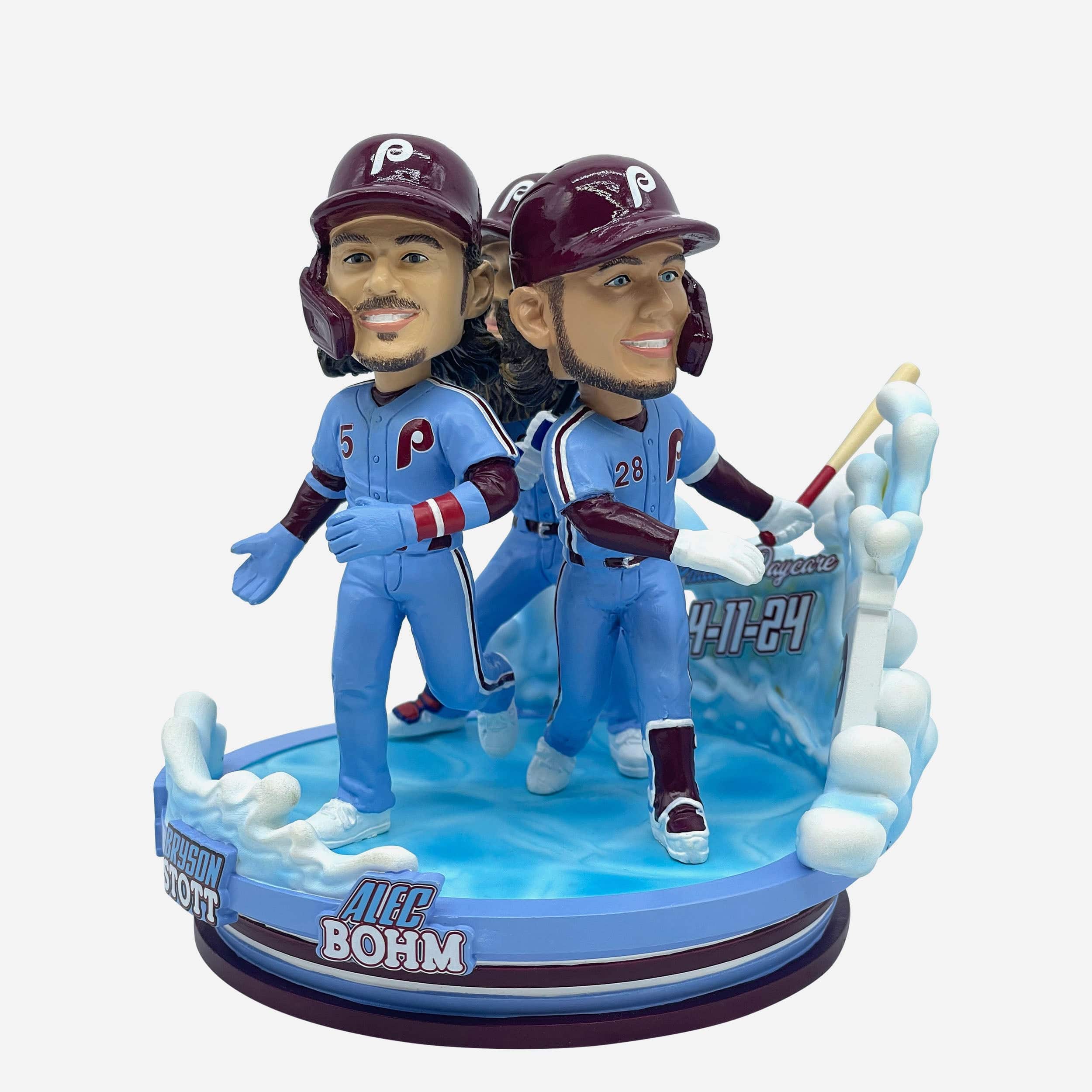 Bryson Stott & Alec Bohm & Brandon Marsh Philadelphia Phillies Daycare Triple Bobblehead - Image 5